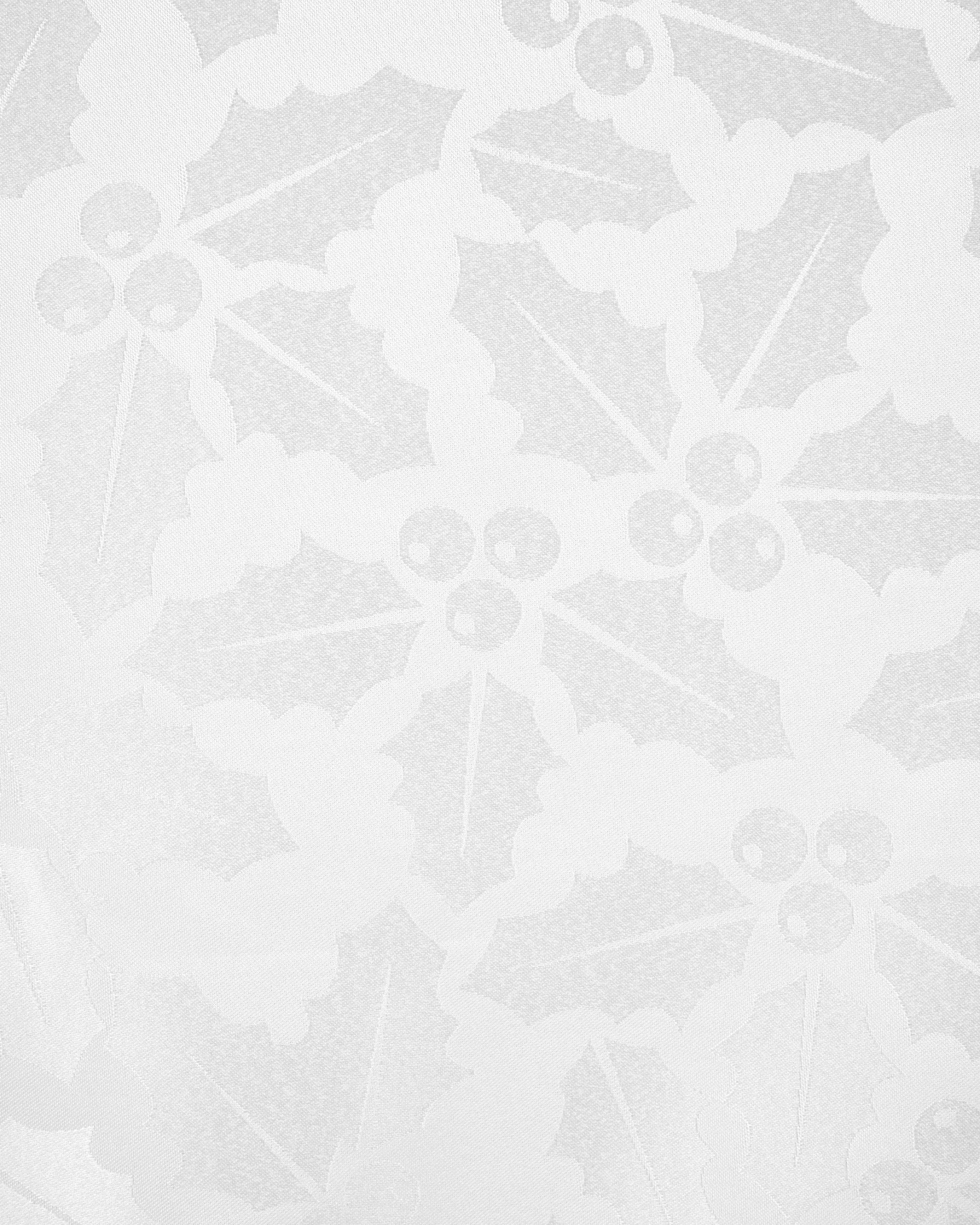 2 White Holly Jacquard Tablecloth, 2 of 3