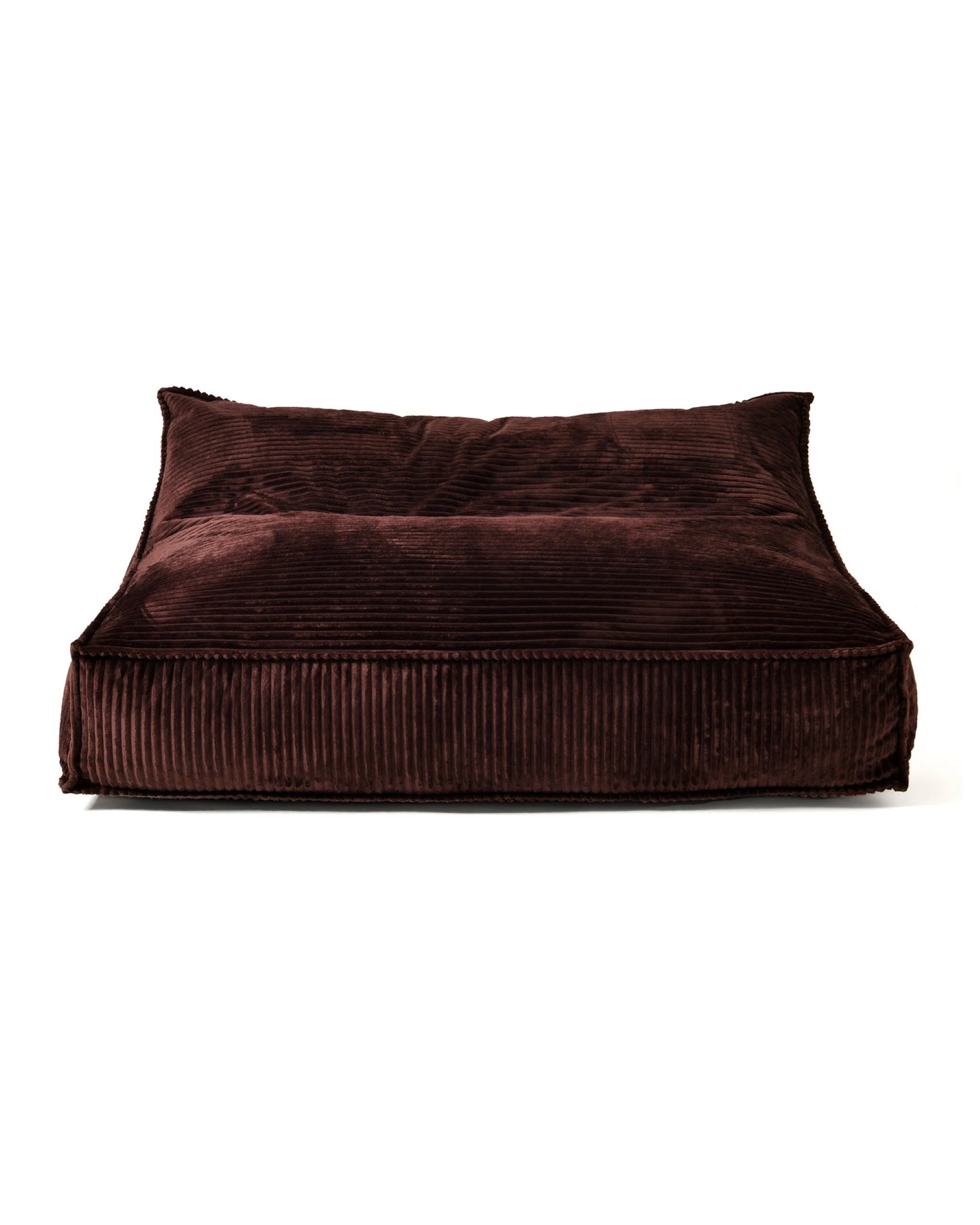 3 Cadence & Co. Wilde Ribbed Luxe Fleece Double Sofa Bean Bag Lounge Cover - Chestnut Brown, 3 of 7