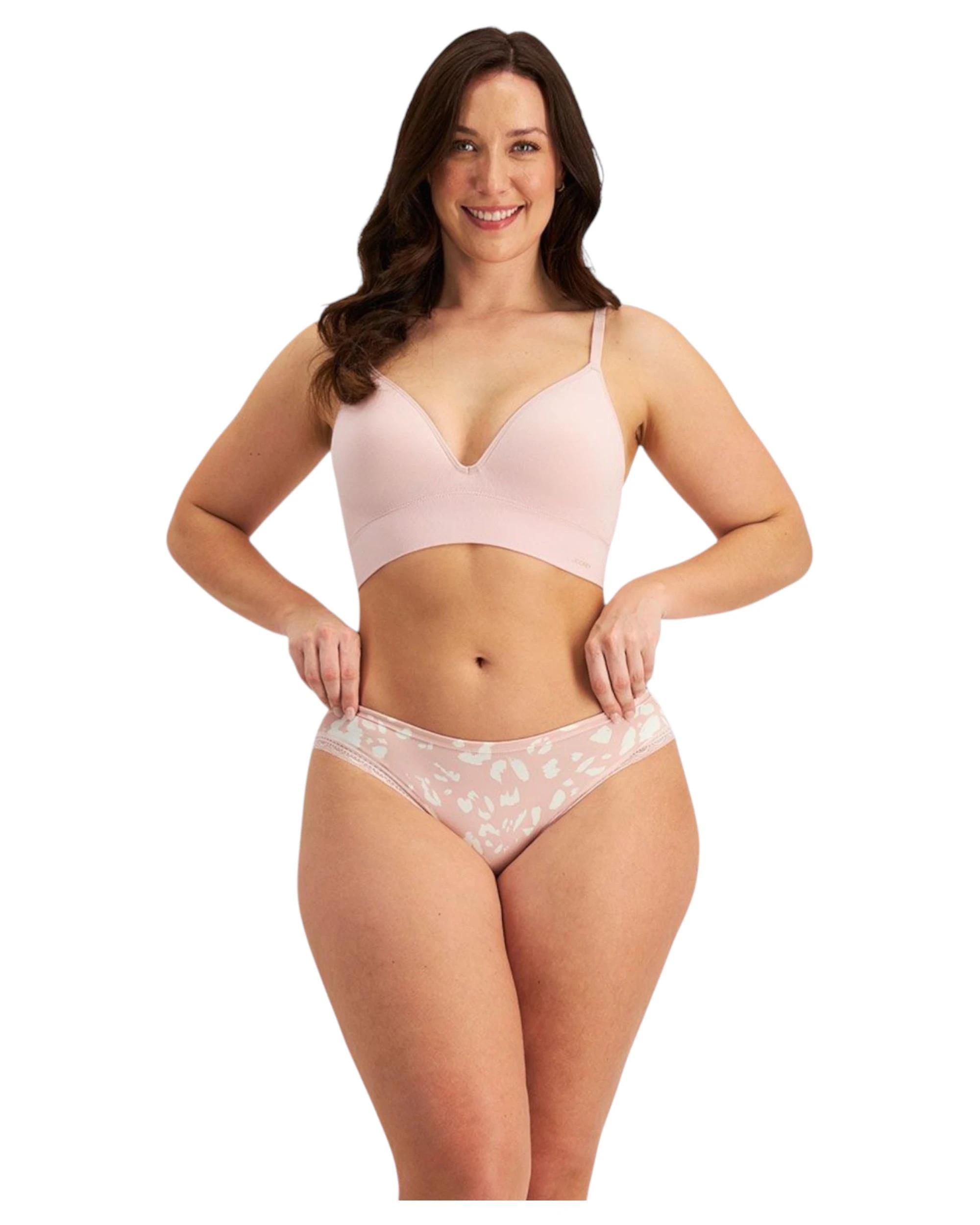 2 Jockey 3 Pack Womens Parisienne Delicate Bikini Underwear PINK/WHITE, 2 of 4