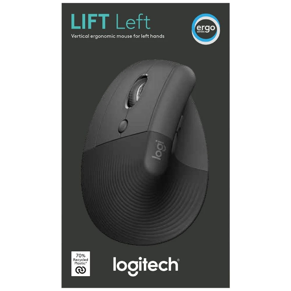9 Logitech Lift Left-handed Vertical Ergonomic Mouse Graphite, 9 of 9
