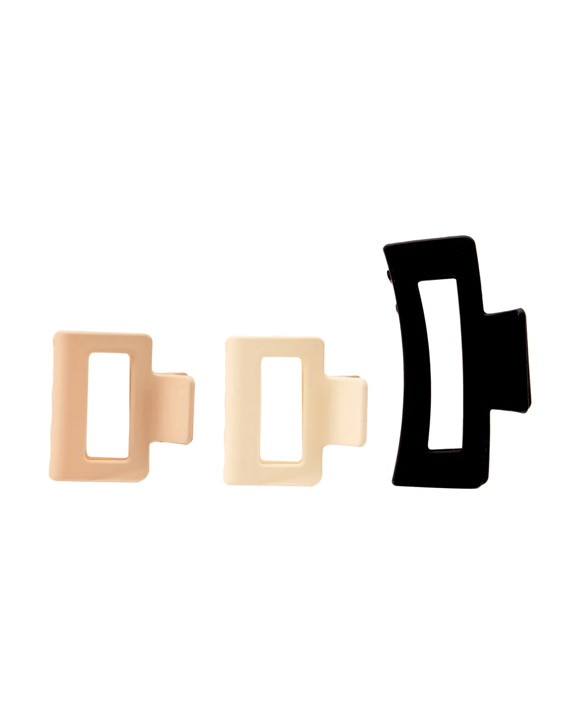 OXX Haircare 3 Pack Claw Hair Clips