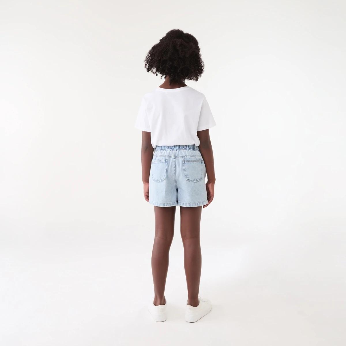 5 Pull On Denim Shorts LIGHT WASH, 5 of 5