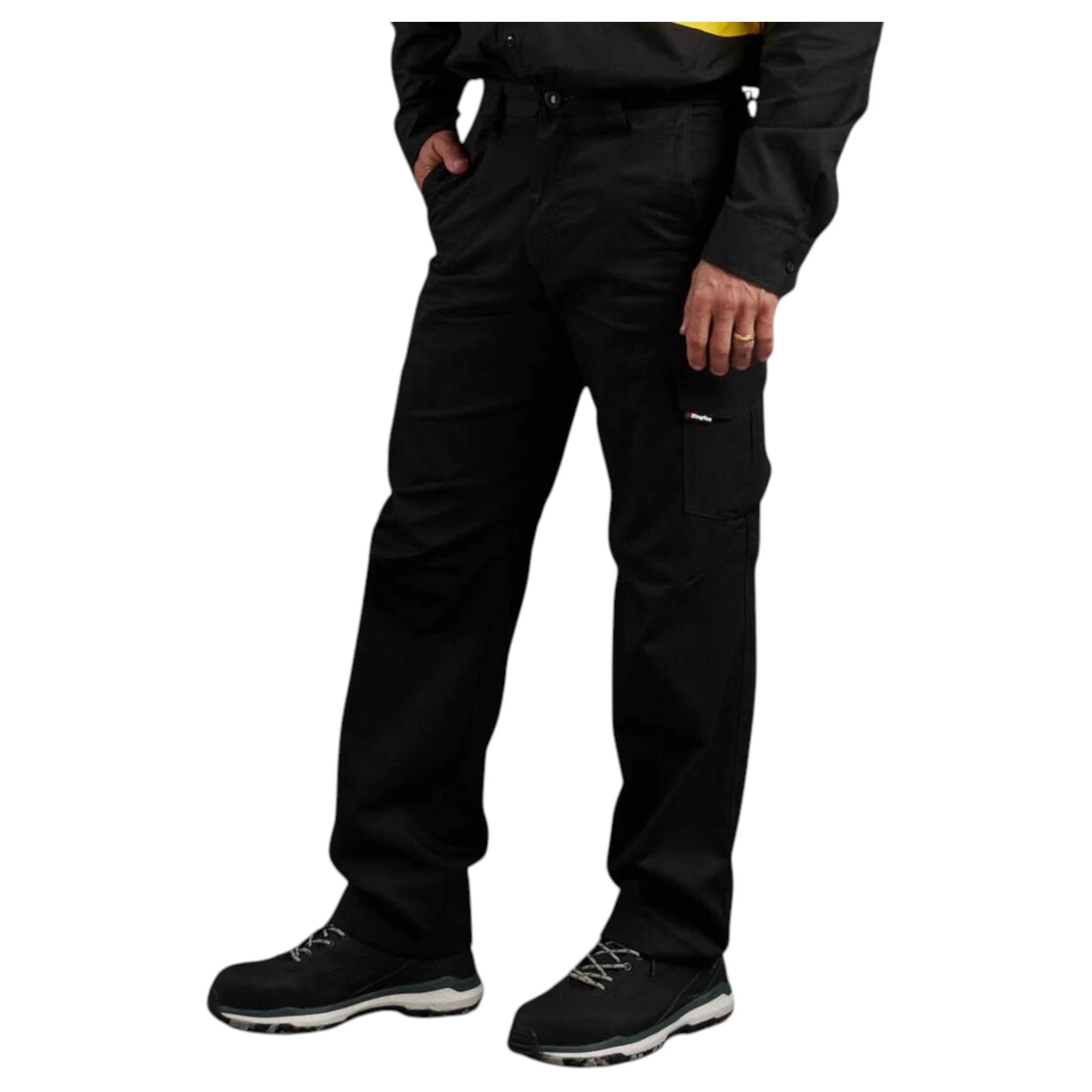 3 KingGee Mens Workcool 2 Lightweight Ripstop Work Pants BLACK, 3 of 10