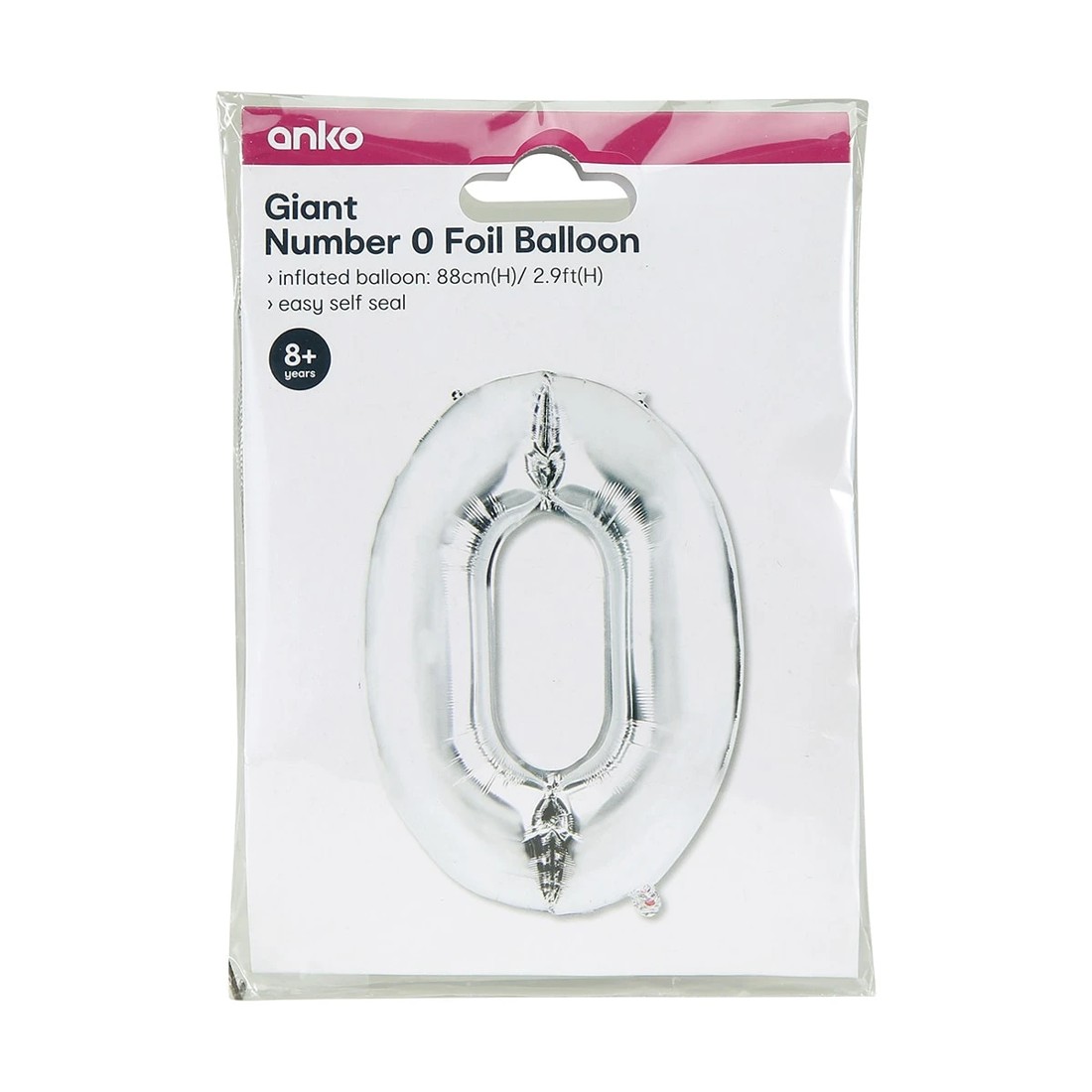 5 Giant Number 0 Foil Balloon, 5 of 5