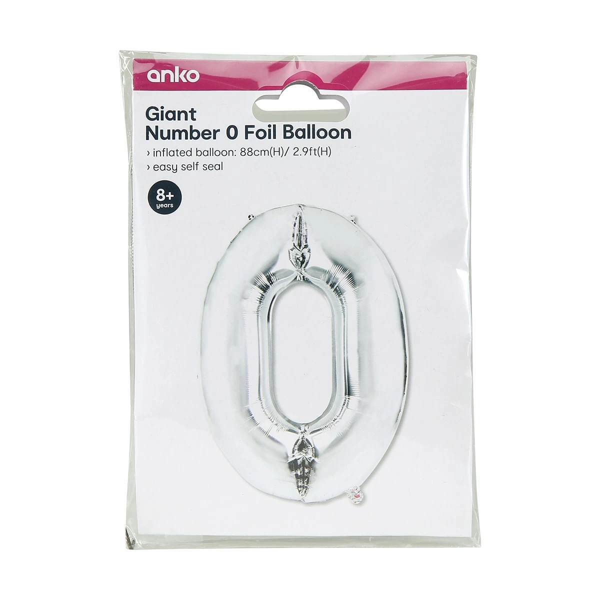 5 Giant Number 0 Foil Balloon, 5 of 5