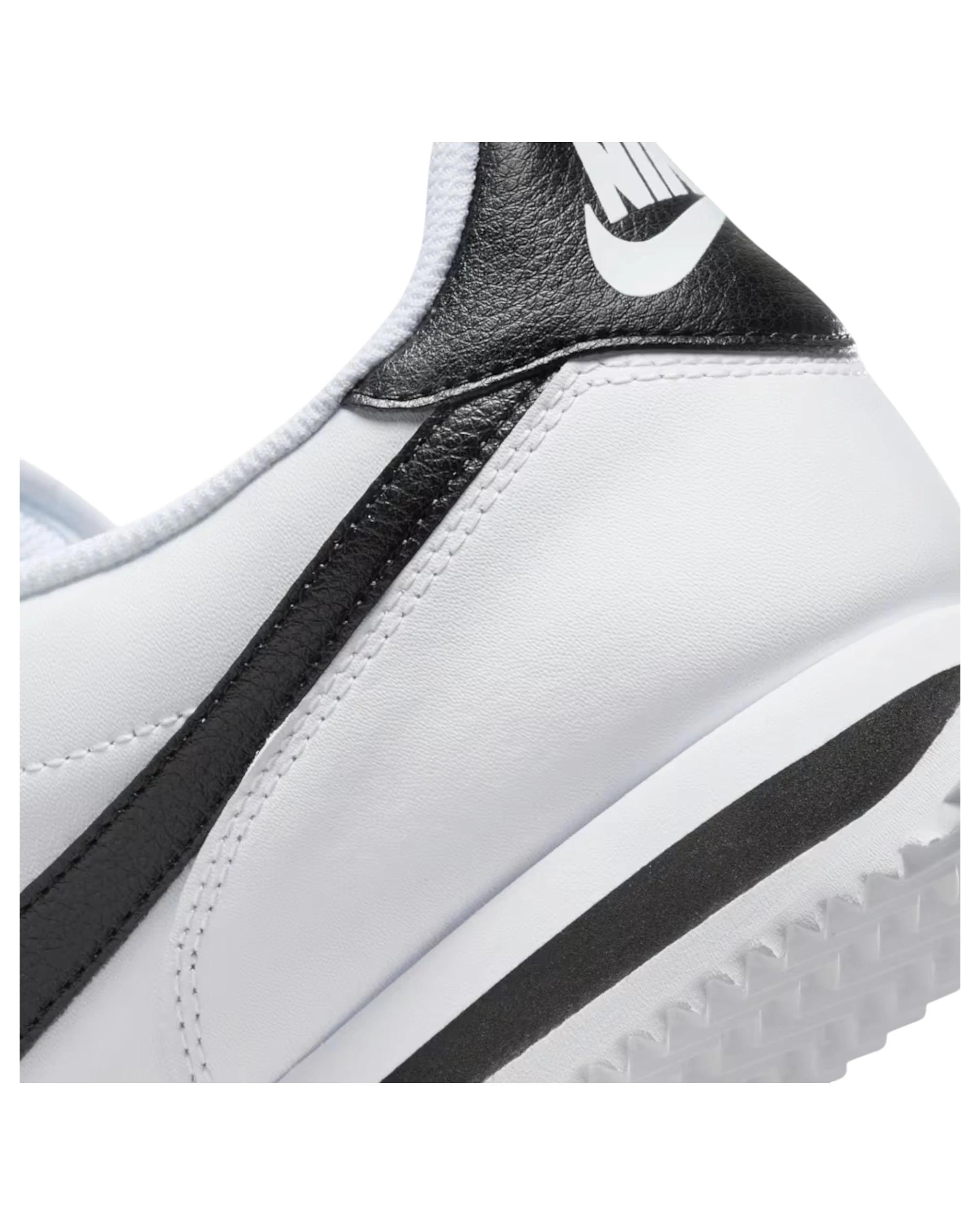 4 Nike Mens Cortez Leather Athletic Shoes WHITE/BLACK, 4 of 8