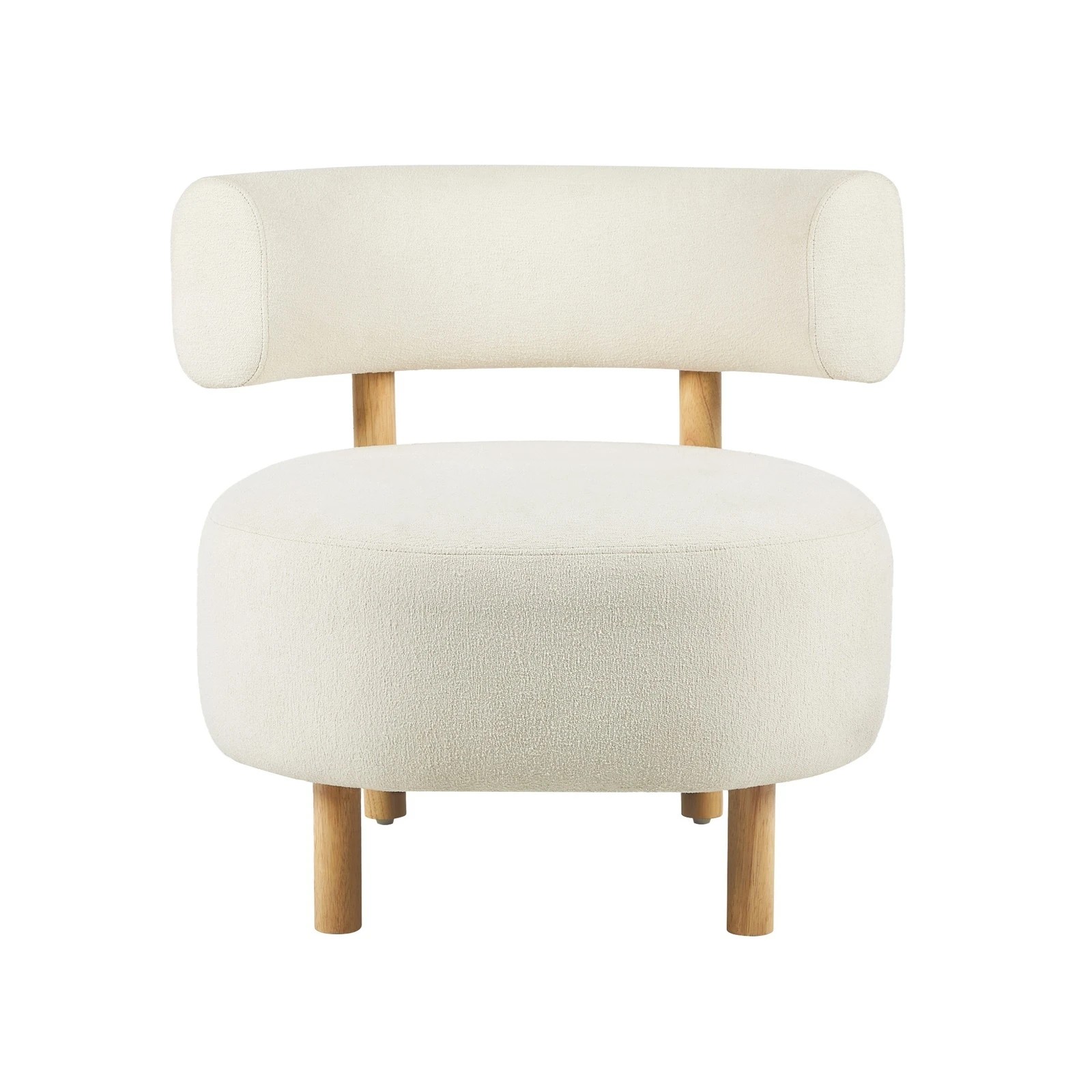 5 Oikiture 2x Wooden Armchair Lounge Chair Linen Fabric Accent Armchairs - Beige, 5 of 8