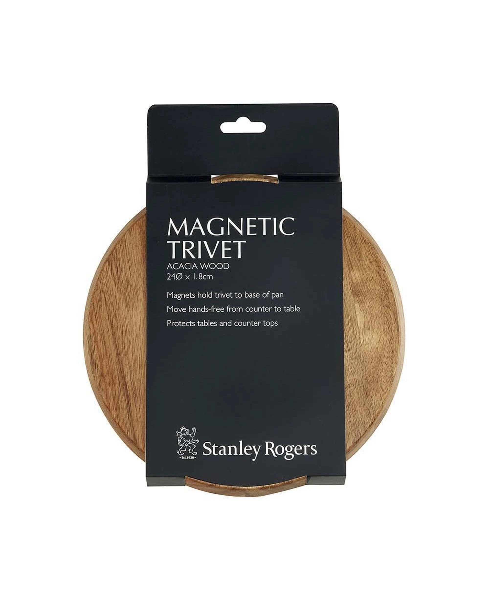6 Stanley Rogers Oven To Table Magnetic Trivet 24cm  Acacia, 6 of 6