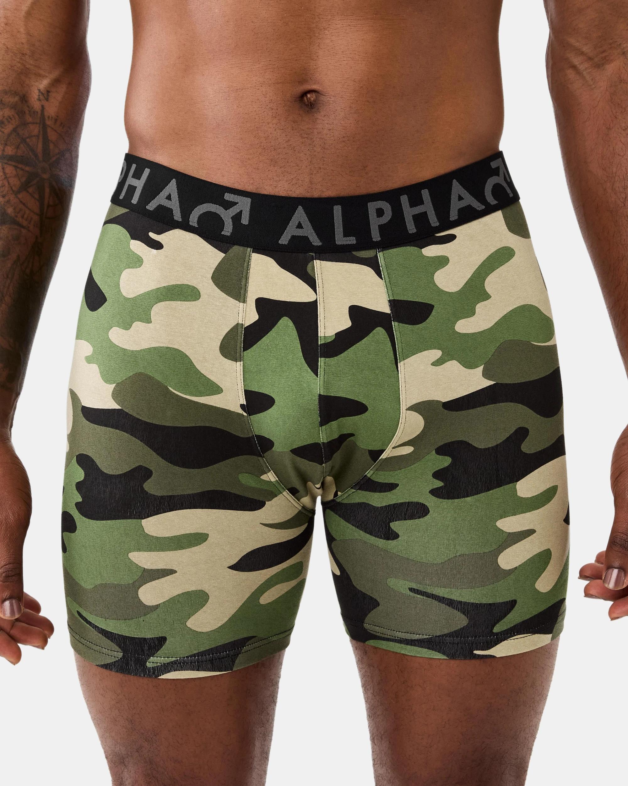 2 3 Pack Mid Length Print Trunks Multi Camo, 2 of 10