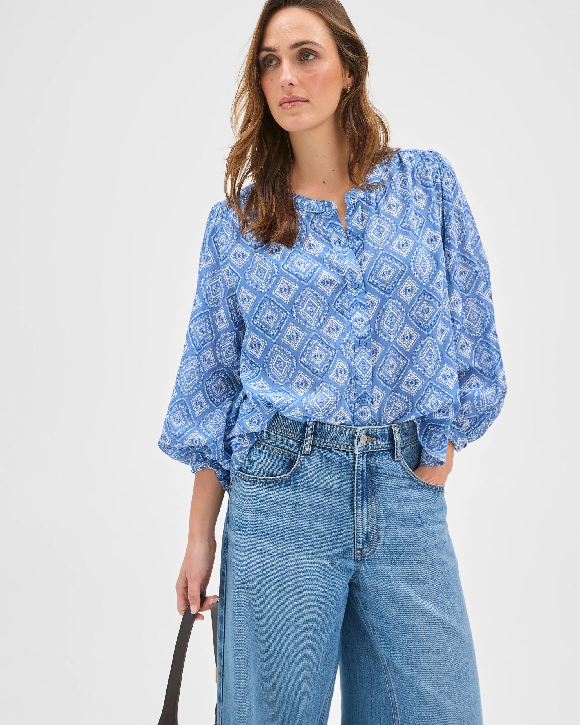 4 Target Woman 3/4 Sleeve Femme Print Blouse GEO PRINT, 4 of 7