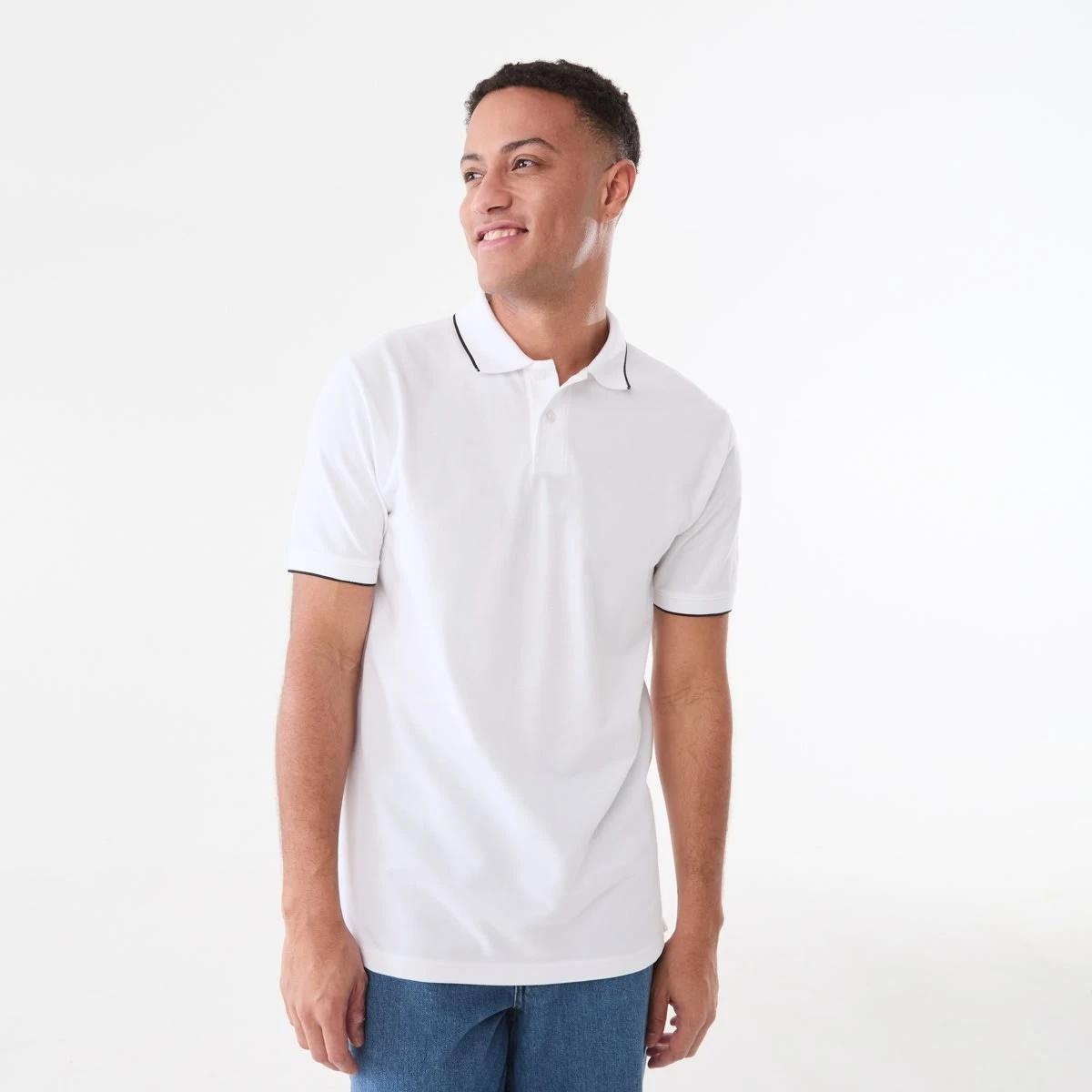 1 Pique Polo Shirt WHITE, 1 of 5