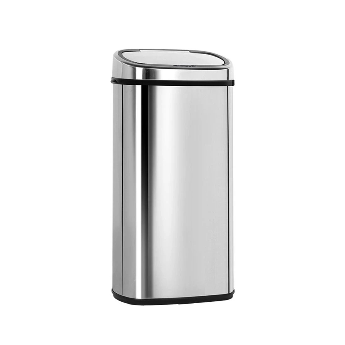1 Devanti 68L Motion Sensor Bin Rubbish Automatic - Silver, 1 of 7