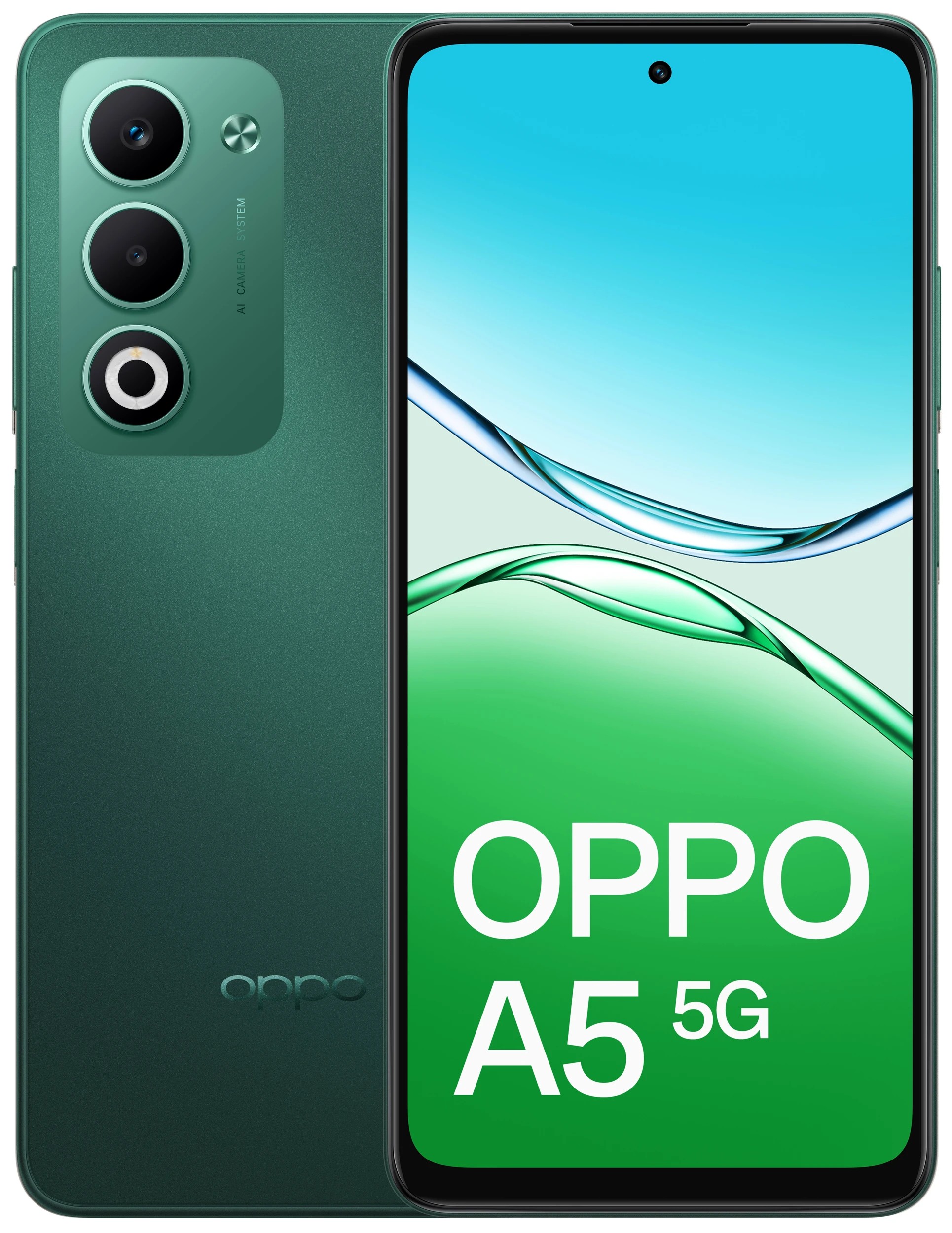 1 Telstra Oppo A5 5G - Aurora Green, 1 of 3