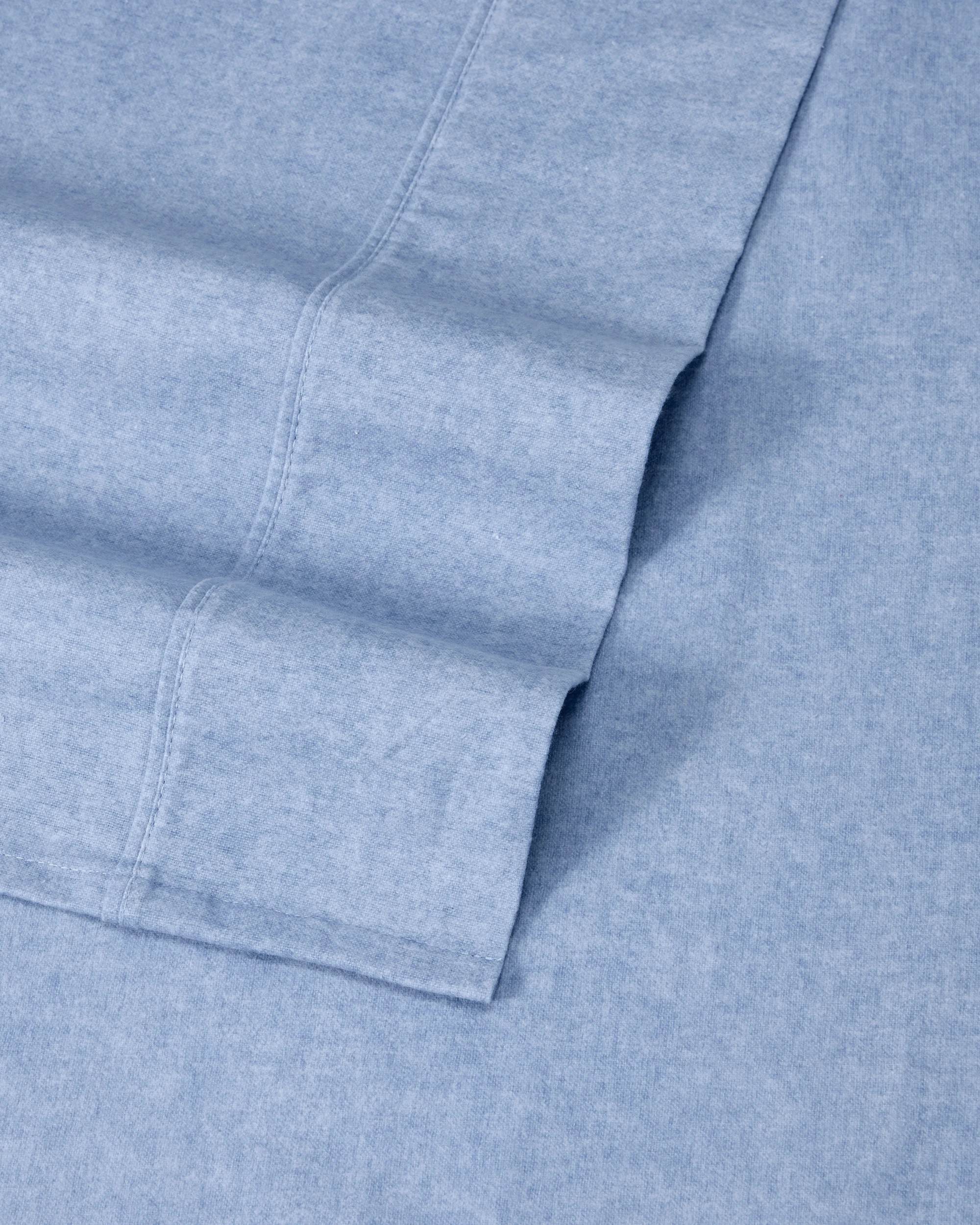 4 Marle Cotton Flannelette Sheet Set - Single Bed, Blue, 4 of 7