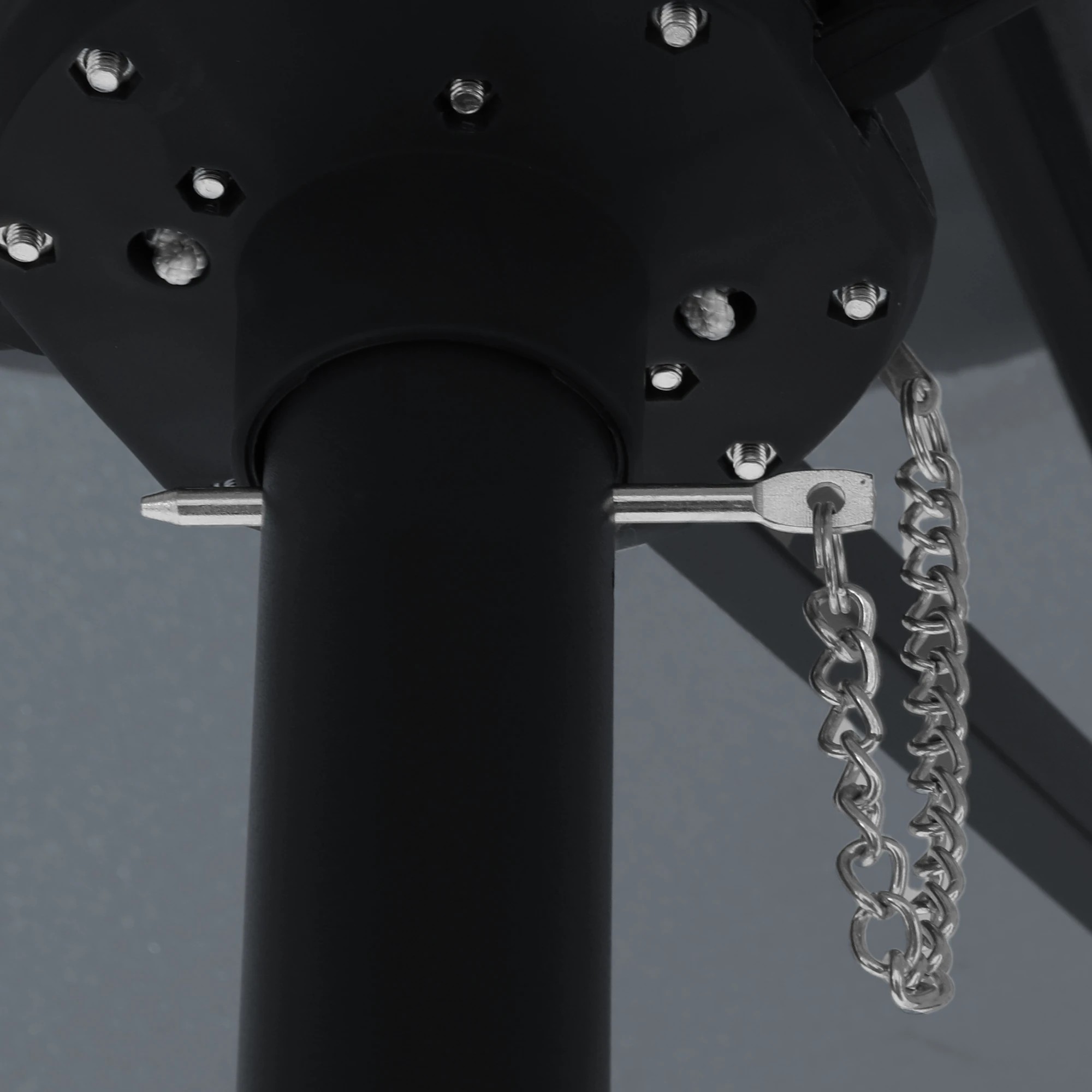 6 Centra 4x2M Outdoor Double Large Patio Umbrella with Base - Grey, 6 of 9