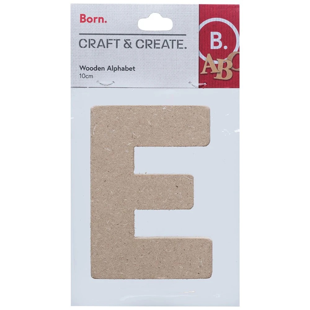 1 Born Wooden Alphabet Letter E 10cm, 1 of 3
