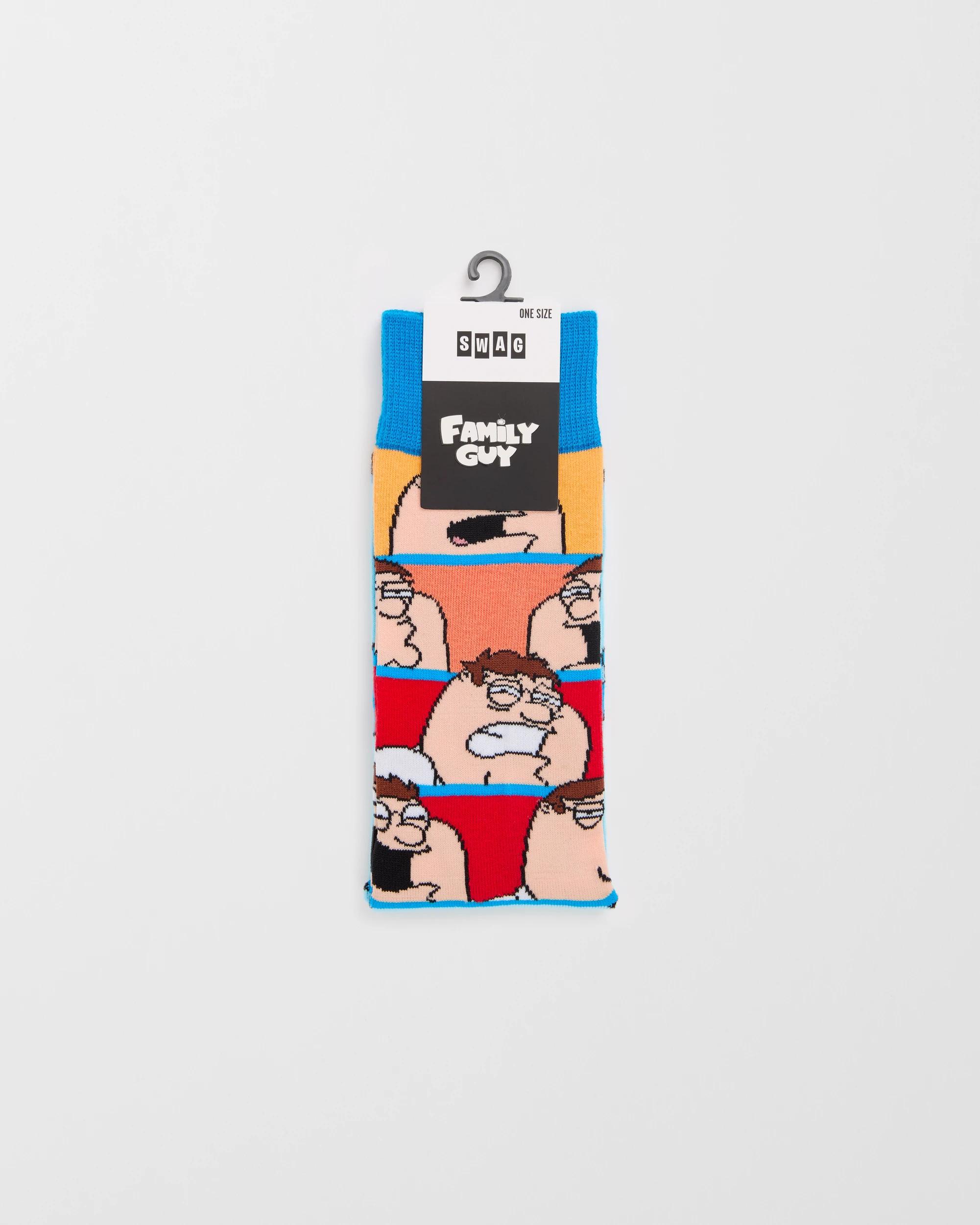 1 Swag Family Guy Crew Socks BLUE, 1 of 3