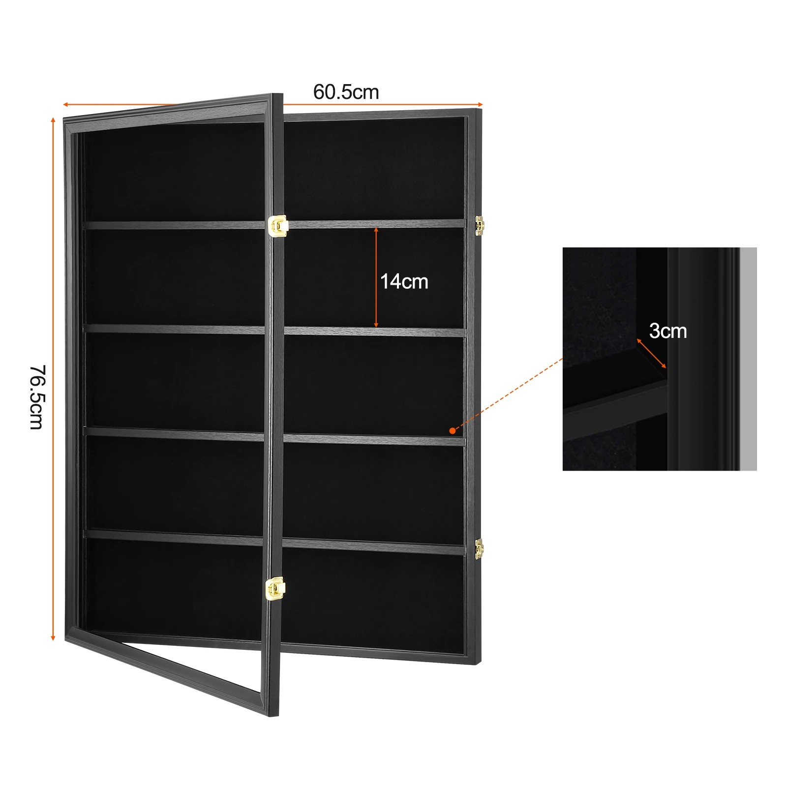 4 Ausway Sports Card Display Holder Graded Case Wall Mounted Cabinet for NBA Basketball Football Baseball Hockey PSA Comic, 4 of 6