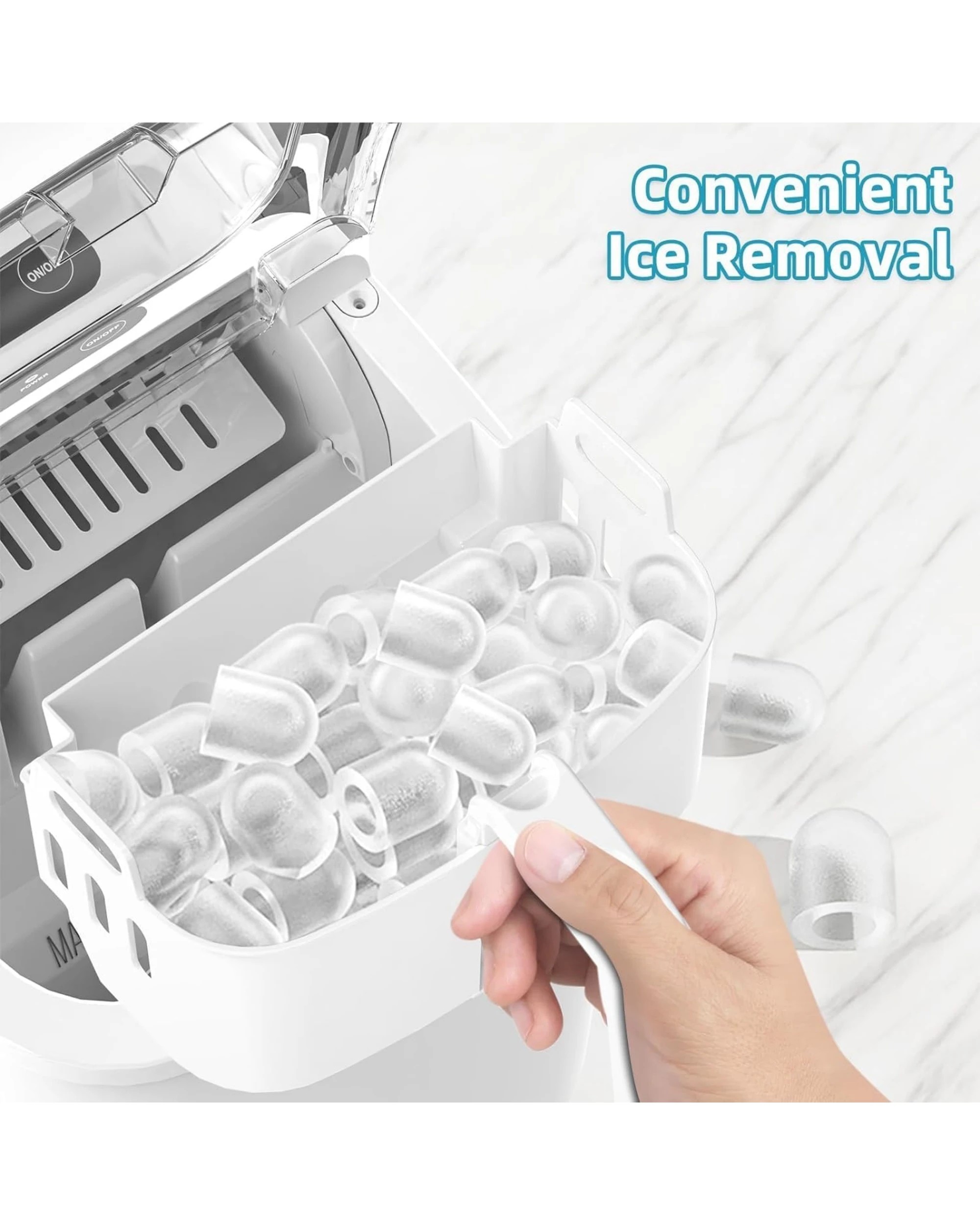 2 Advwin 12KG Ice Maker Machine with Portable Handle (White), 2 of 7