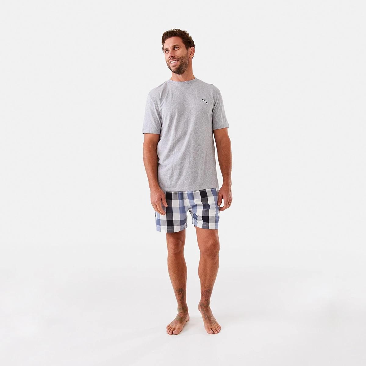 9 Short Sleeve Knit Woven Pyjama Set Sailorchek, 9 of 9
