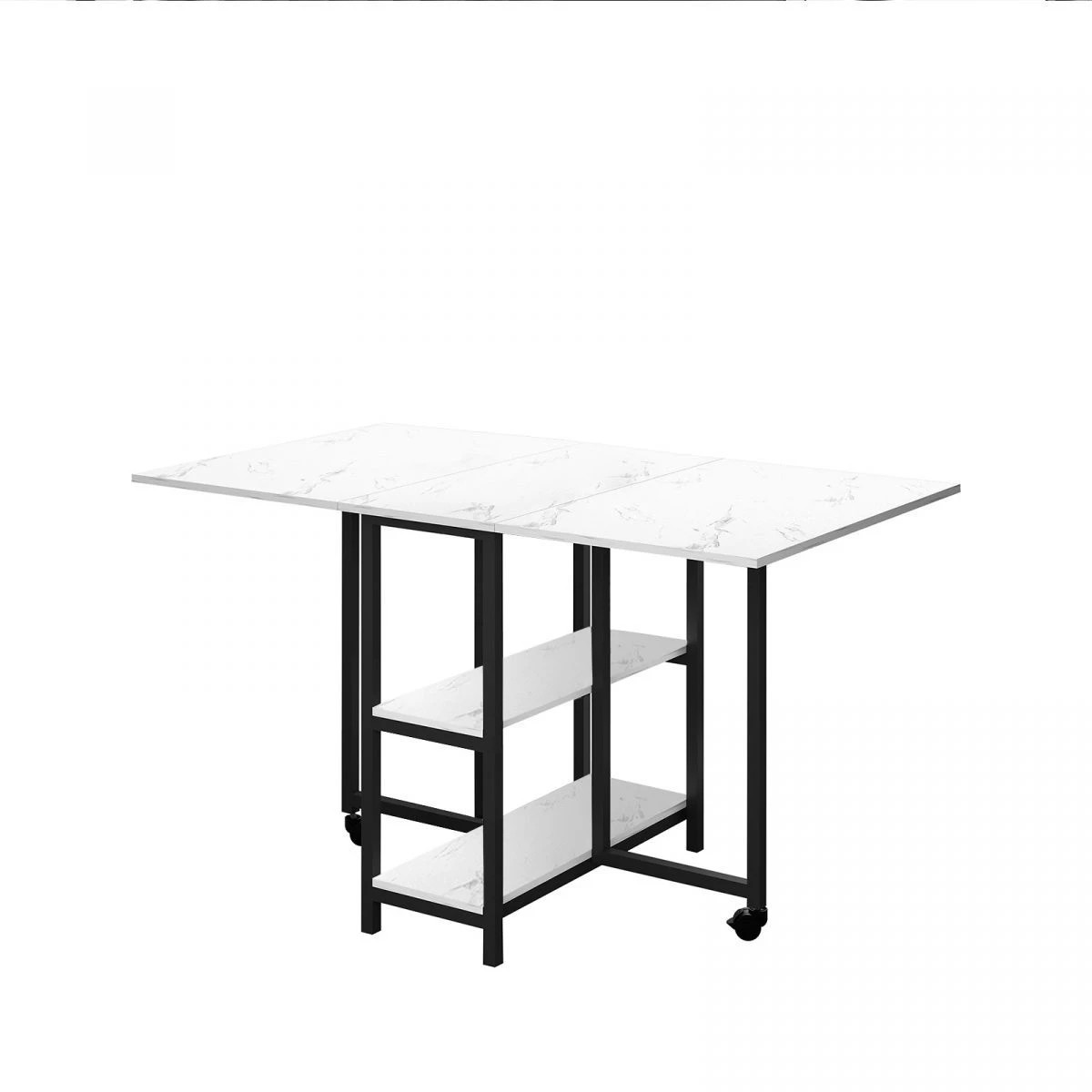 1 LUXSUITE Folding Dining Table Extendable Room Outdoor Furniture, 1 of 6