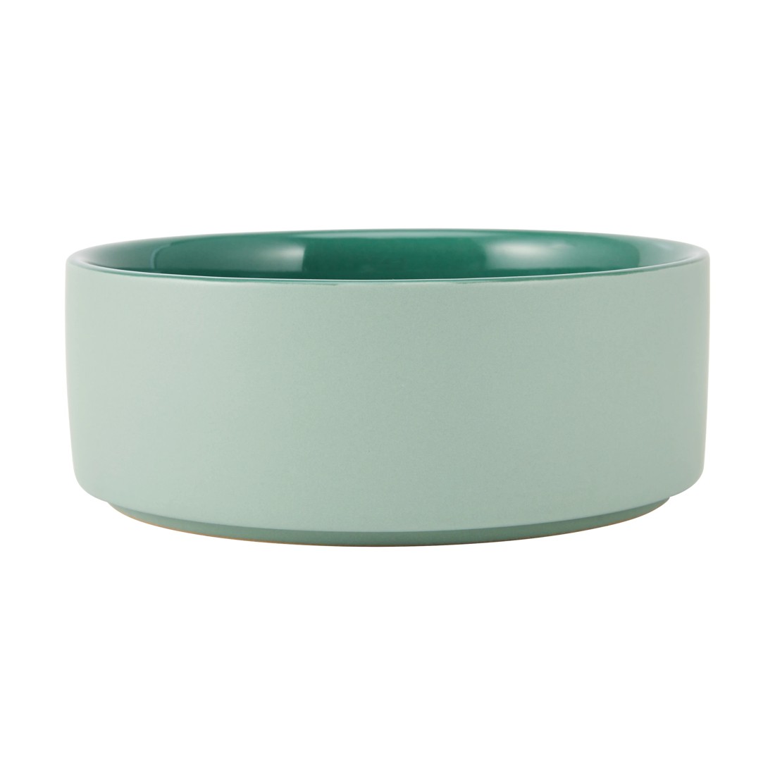 1 Pet Bowl Ceramic - Medium, Green, 1 of 4