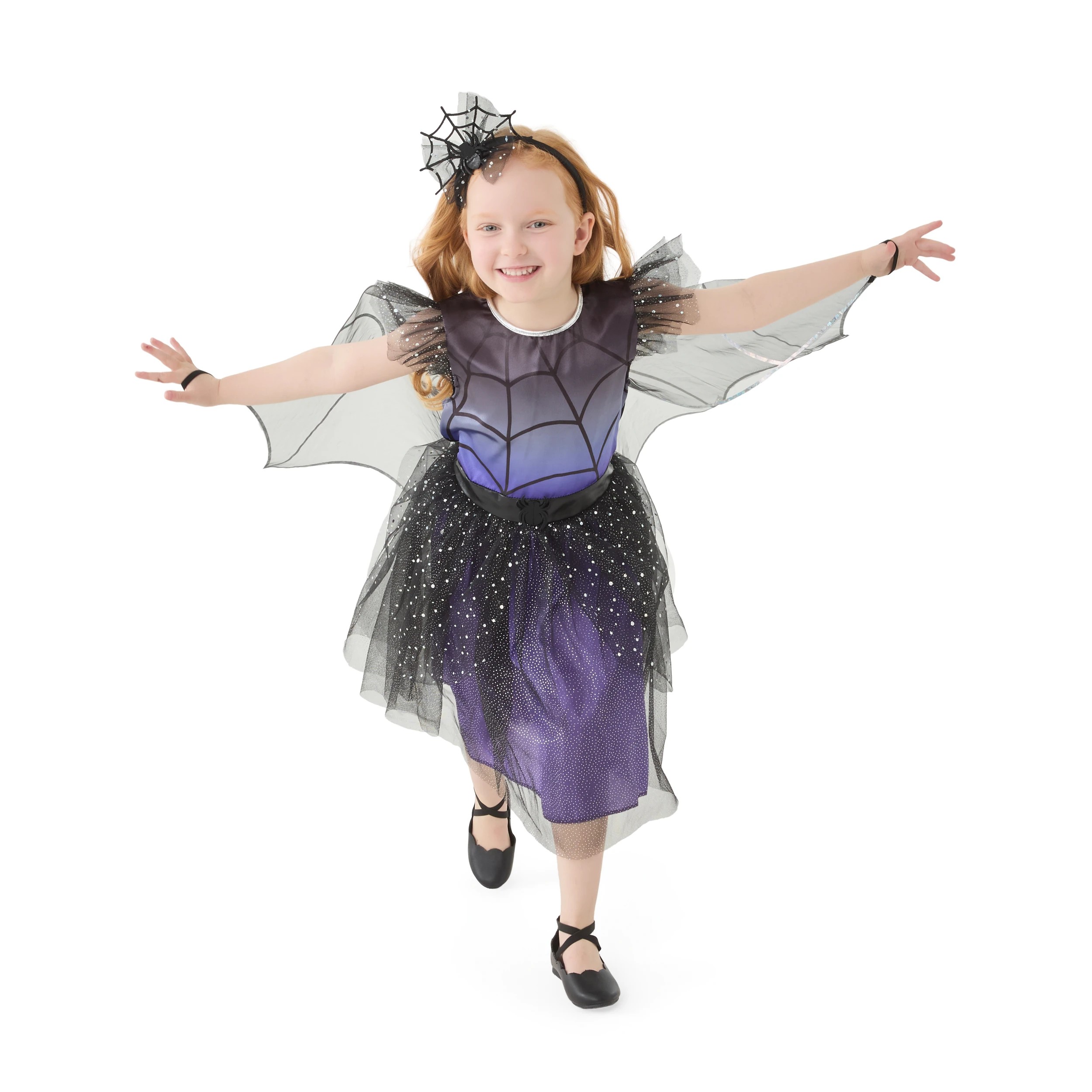 1 2 Piece Winged Spider Witch Costume - Ages 6-8, 1 of 10