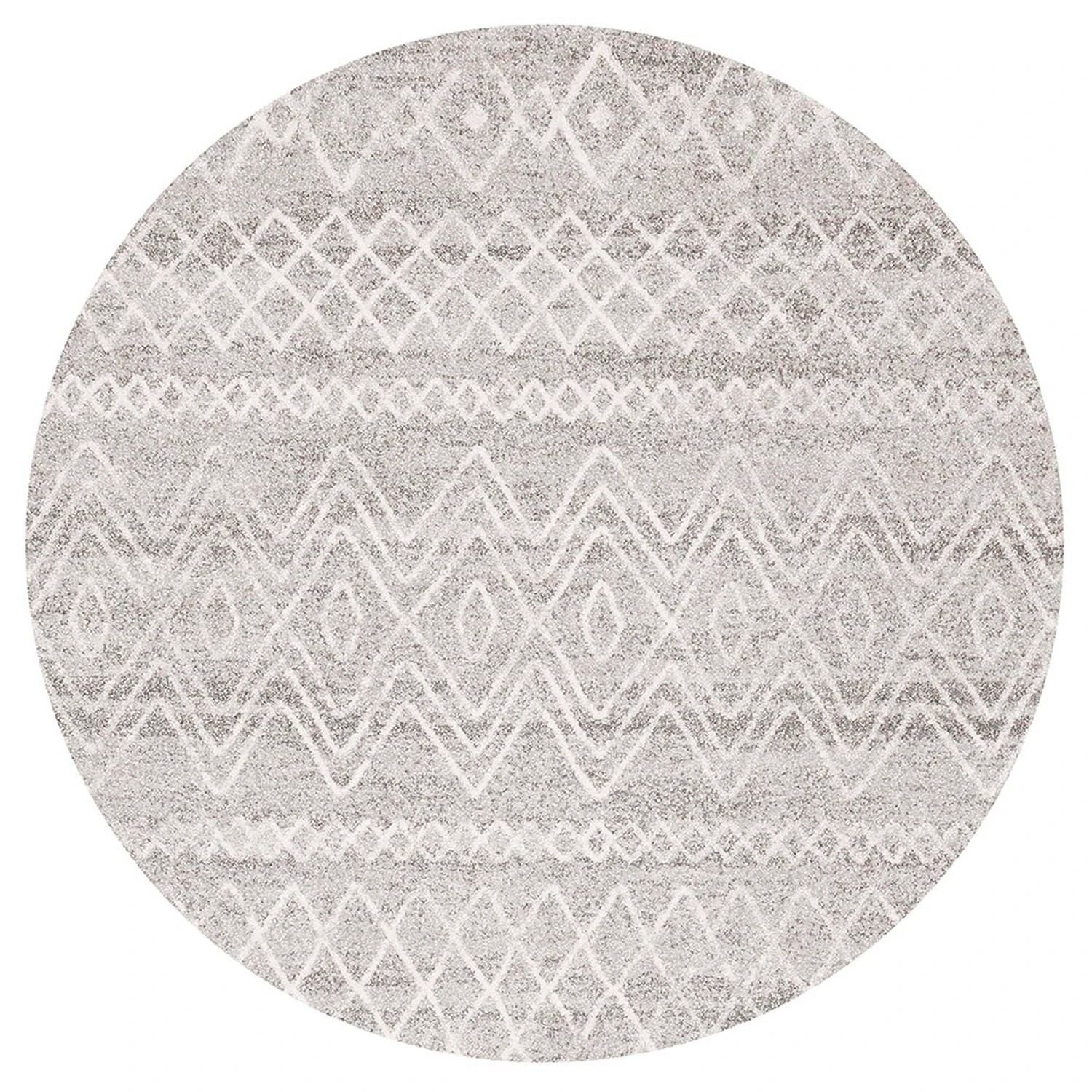 2 Common Ground Rugs Bluebay 453 200x200cm - Medium Round Power Loomed Pet Friendly Rug - Silver, 2 of 9