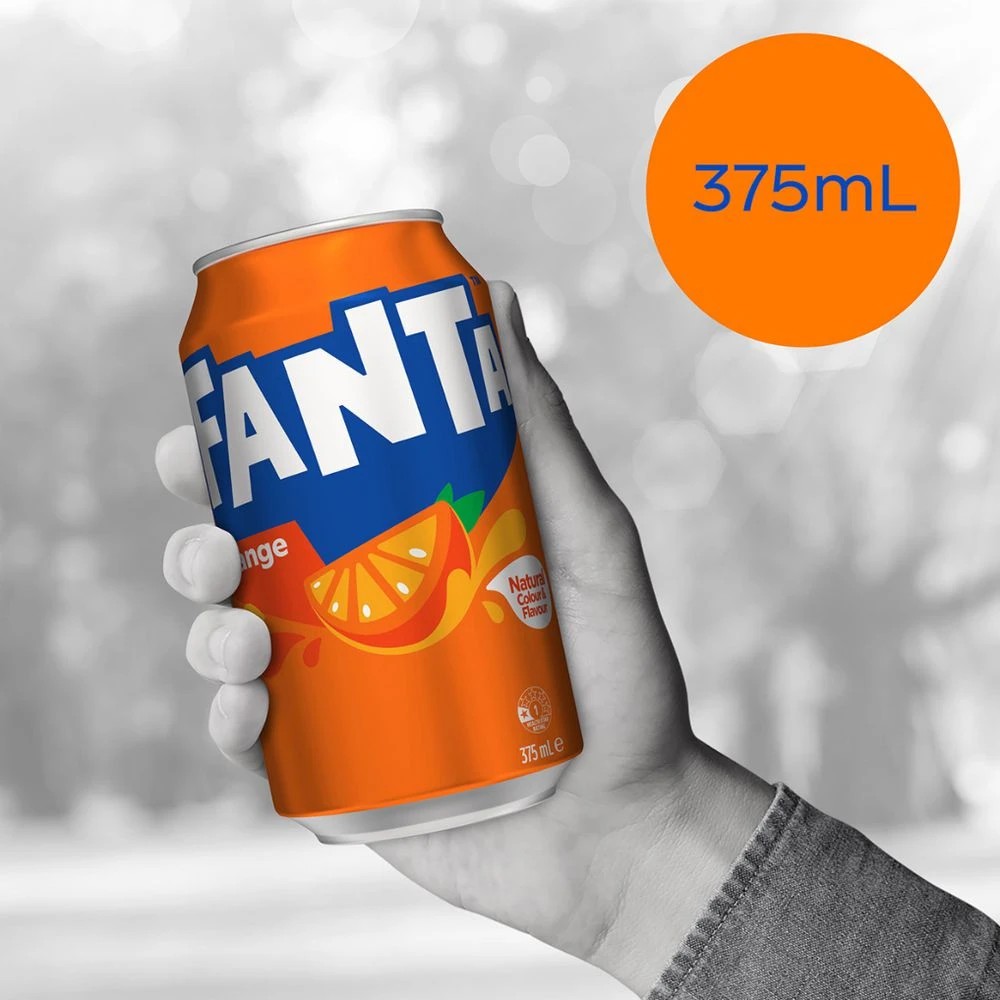 2 Fanta Orange Cans 375mL 20 Pack, 2 of 5