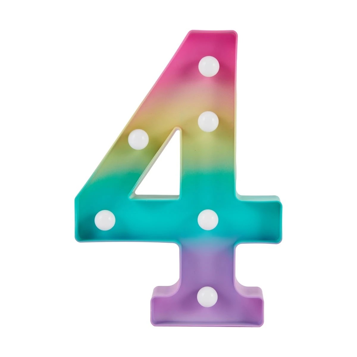 2 Ombre Light Up Number - 4, 2 of 5