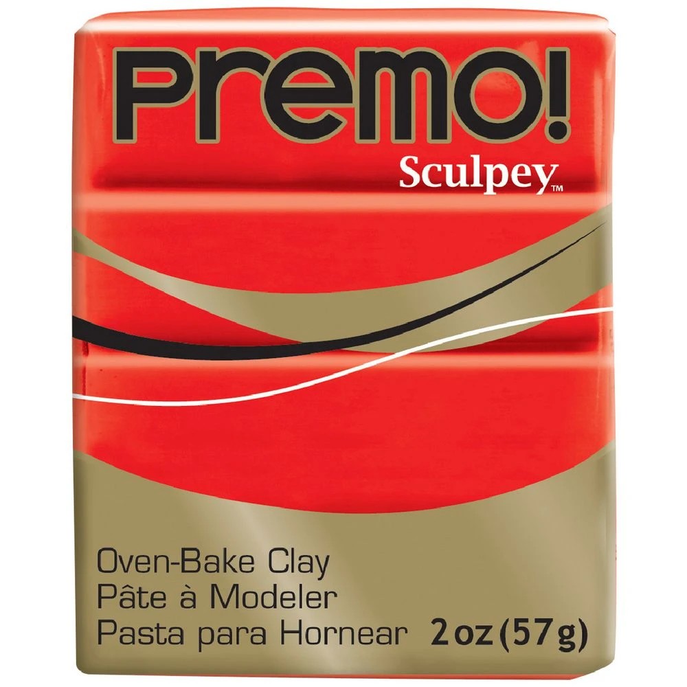 1 Sculpey Premo Modelling Clay Cadmium Red 57g, 1 of 3