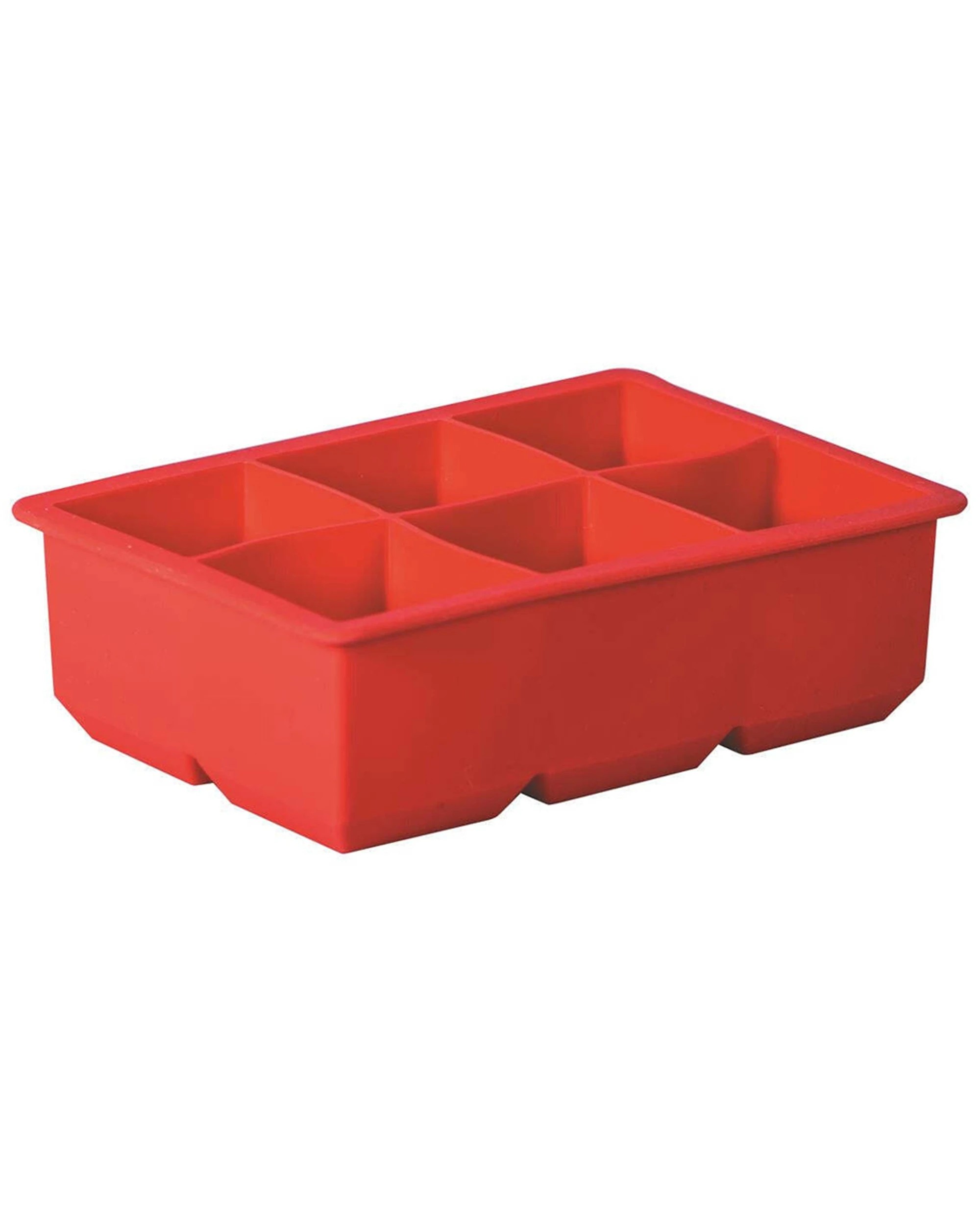 3 Avanti Silicone 6-cup King Ice Cube Tray Mould - Food Grade Dishwasher Safe - Red, 3 of 3