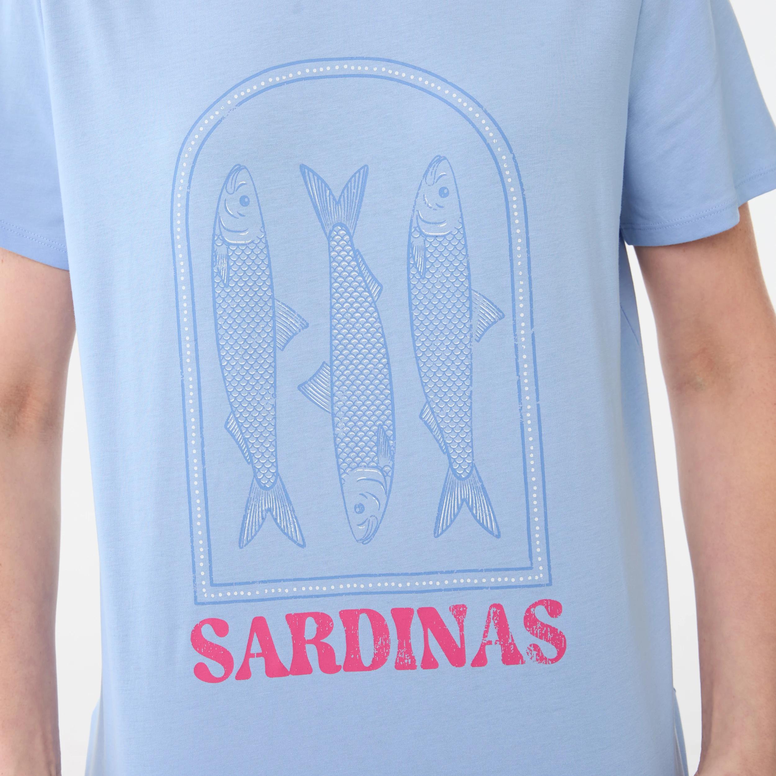 6 Short Sleeve Printed T-shirt SARDINAS BRUNI BLUE, 6 of 6