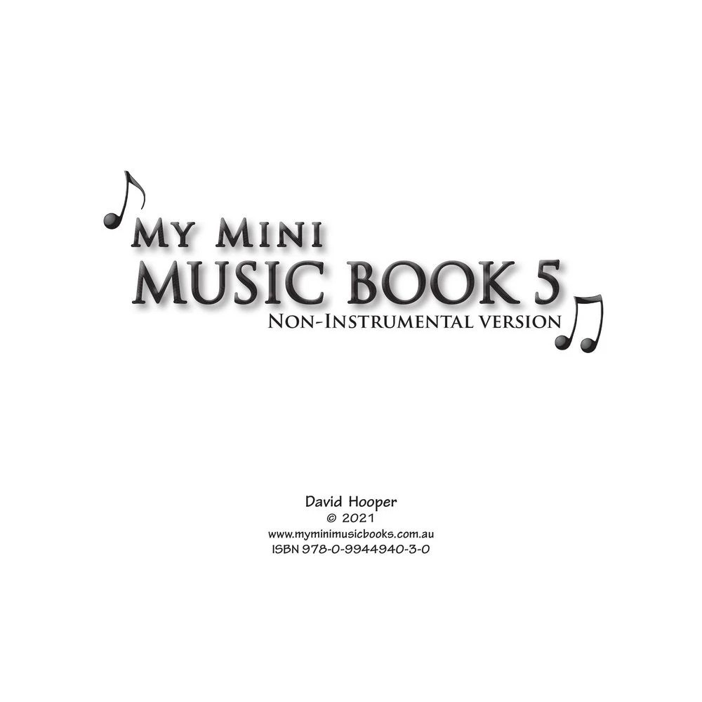 2 My Mini Music Book 5 Non-Instrumental Version, 2 of 5