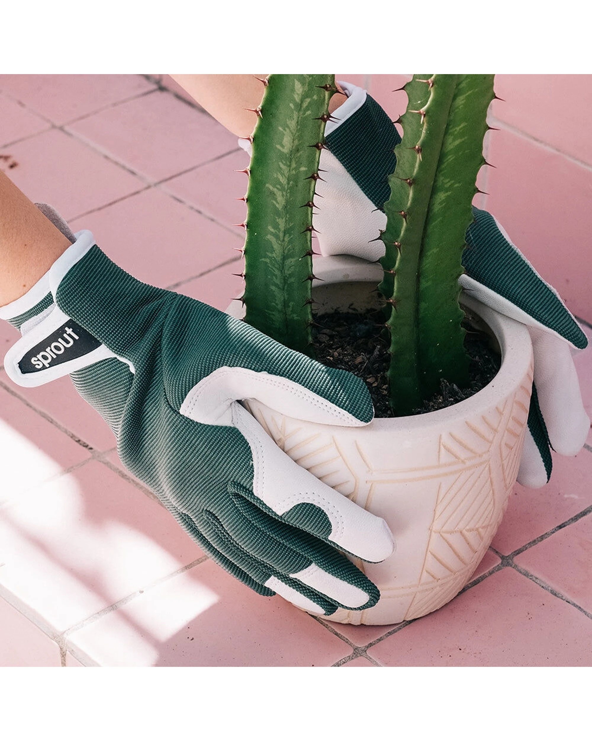 3 Annabel Trends 2pc Second Goat Skin Gloves Unisex 25x11cm Smokey Pine - Green, 3 of 3