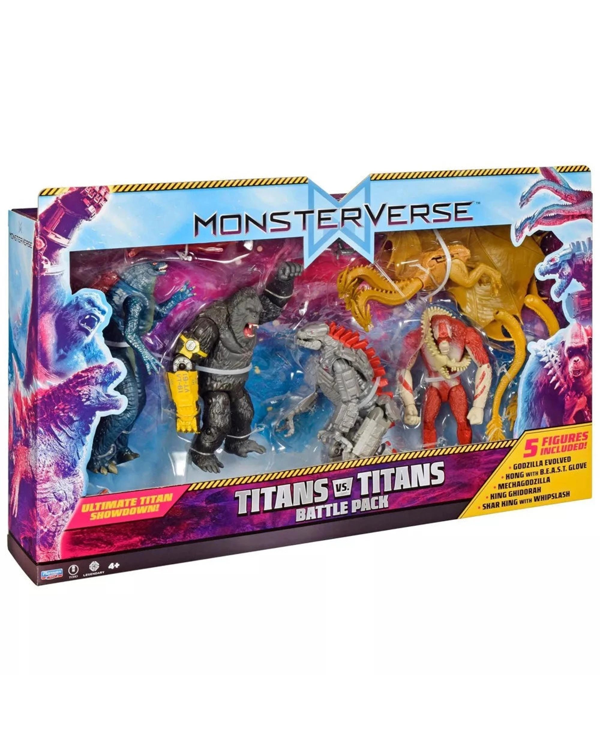 2 MonsterVerse Godzilla x Kong The New Empire Titans vs Titans Battle Pack Action Figure 5 Pack, 2 of 10