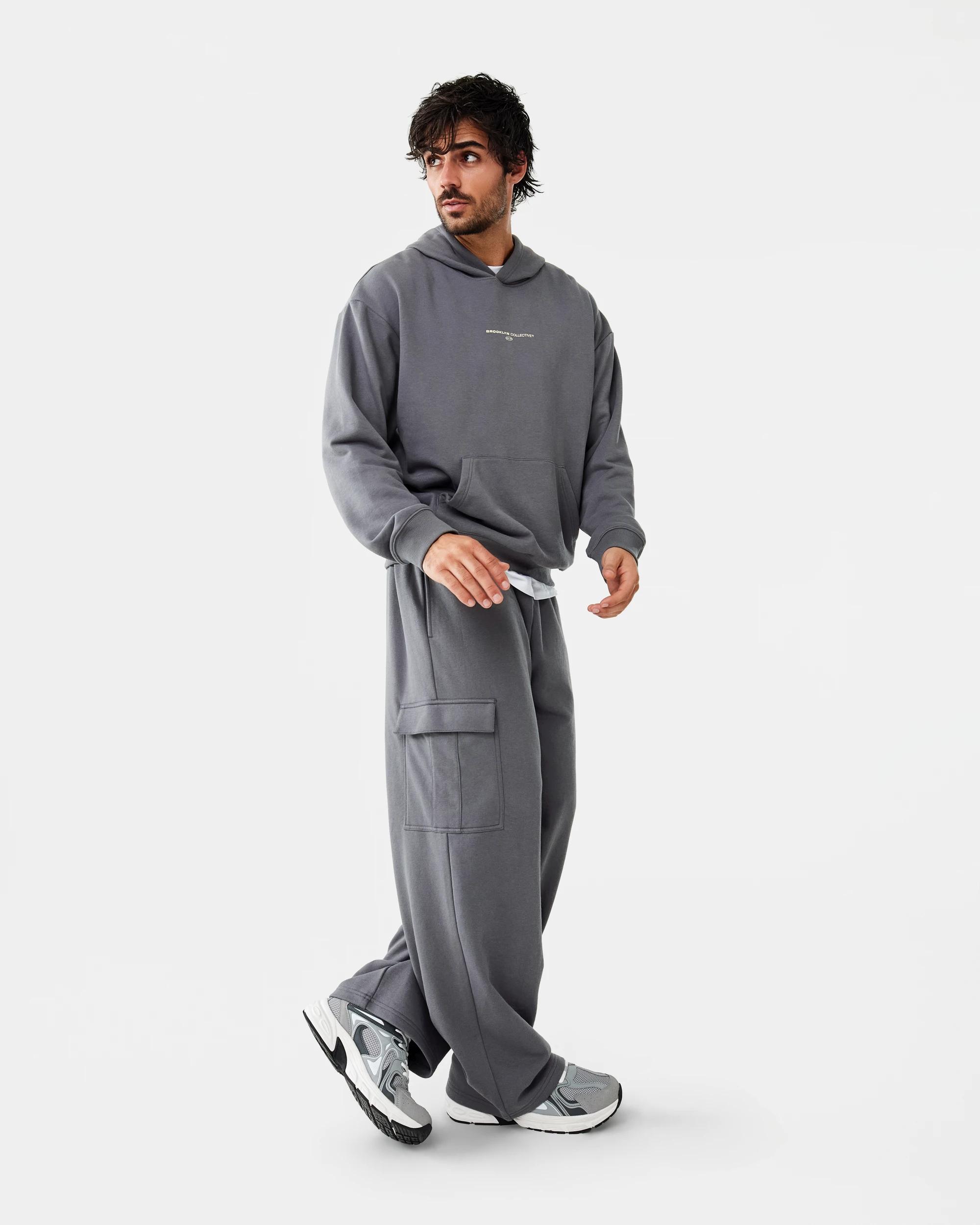 3 Terry Cargo Trackpants Gry Seal, 3 of 7