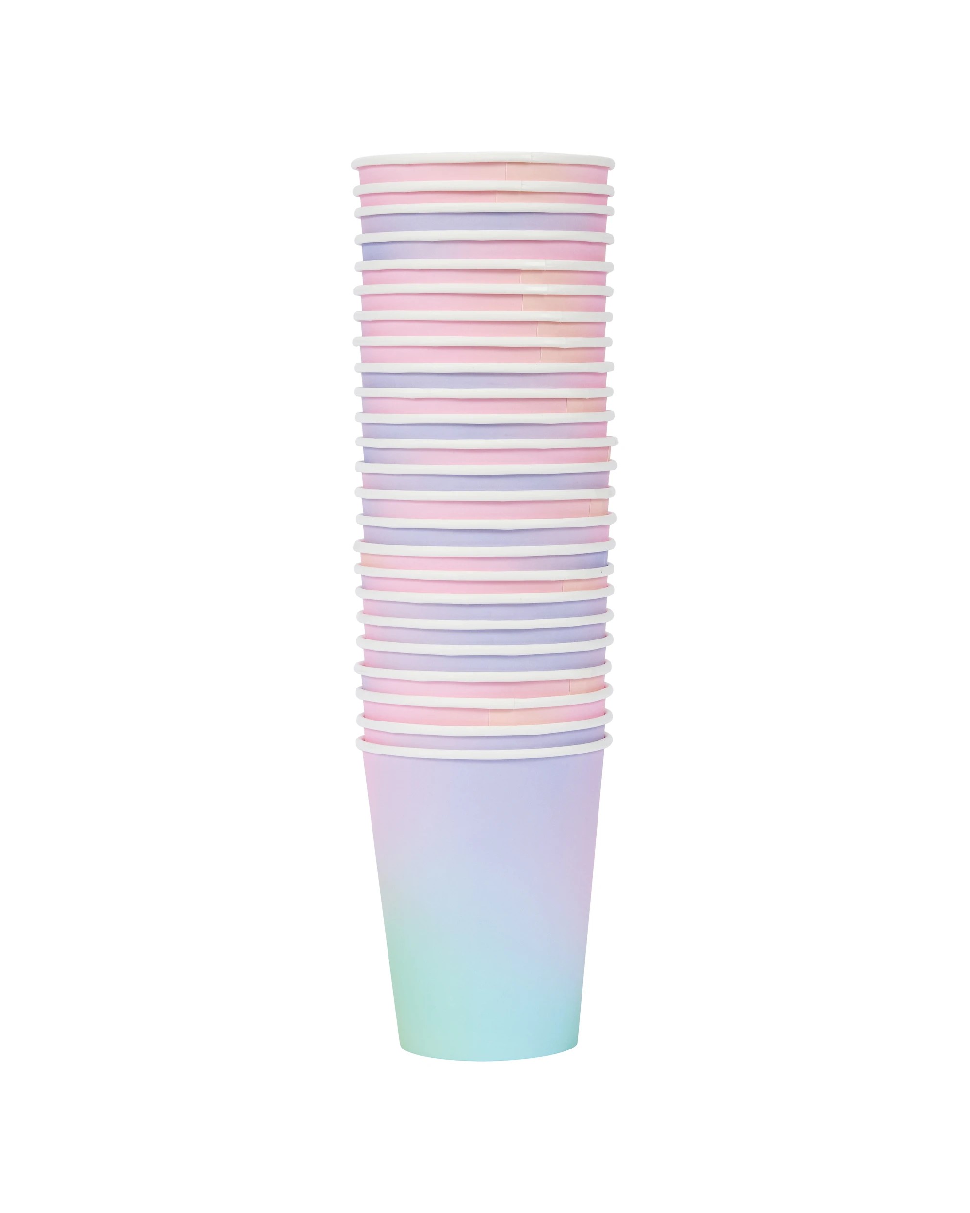 1 24 Pack Pastel Ombre Paper Cups, 1 of 3