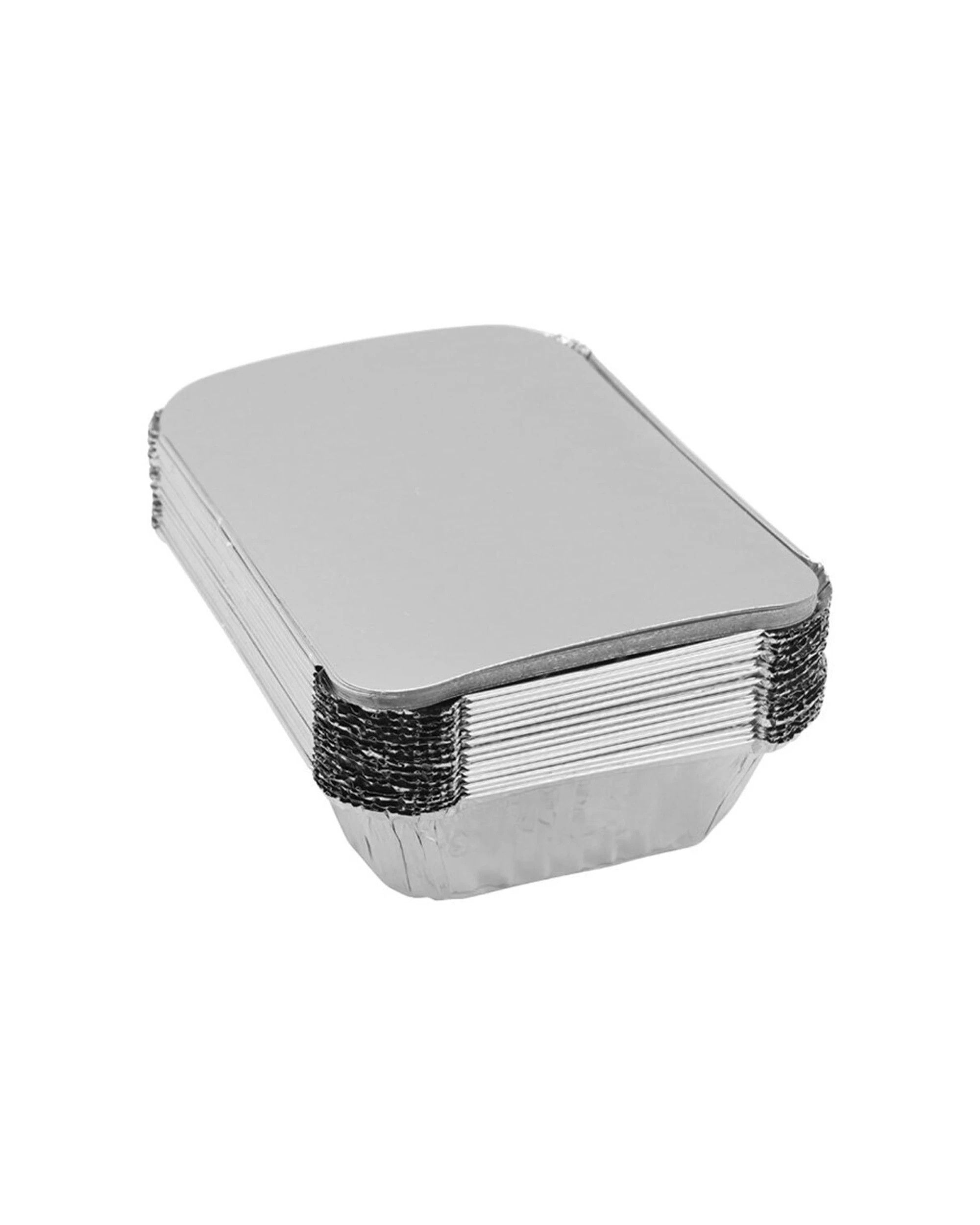3 15pc Lemon & Lime 22cm Heavy Duty Oven/bbq Food Disposable Foil Container W/ Lid
 - Silver, 3 of 3