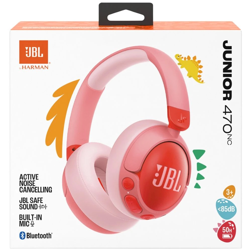 7 JBL JR470 Kids Bluetooth Noise Cancelling Headphones Pink, 7 of 8