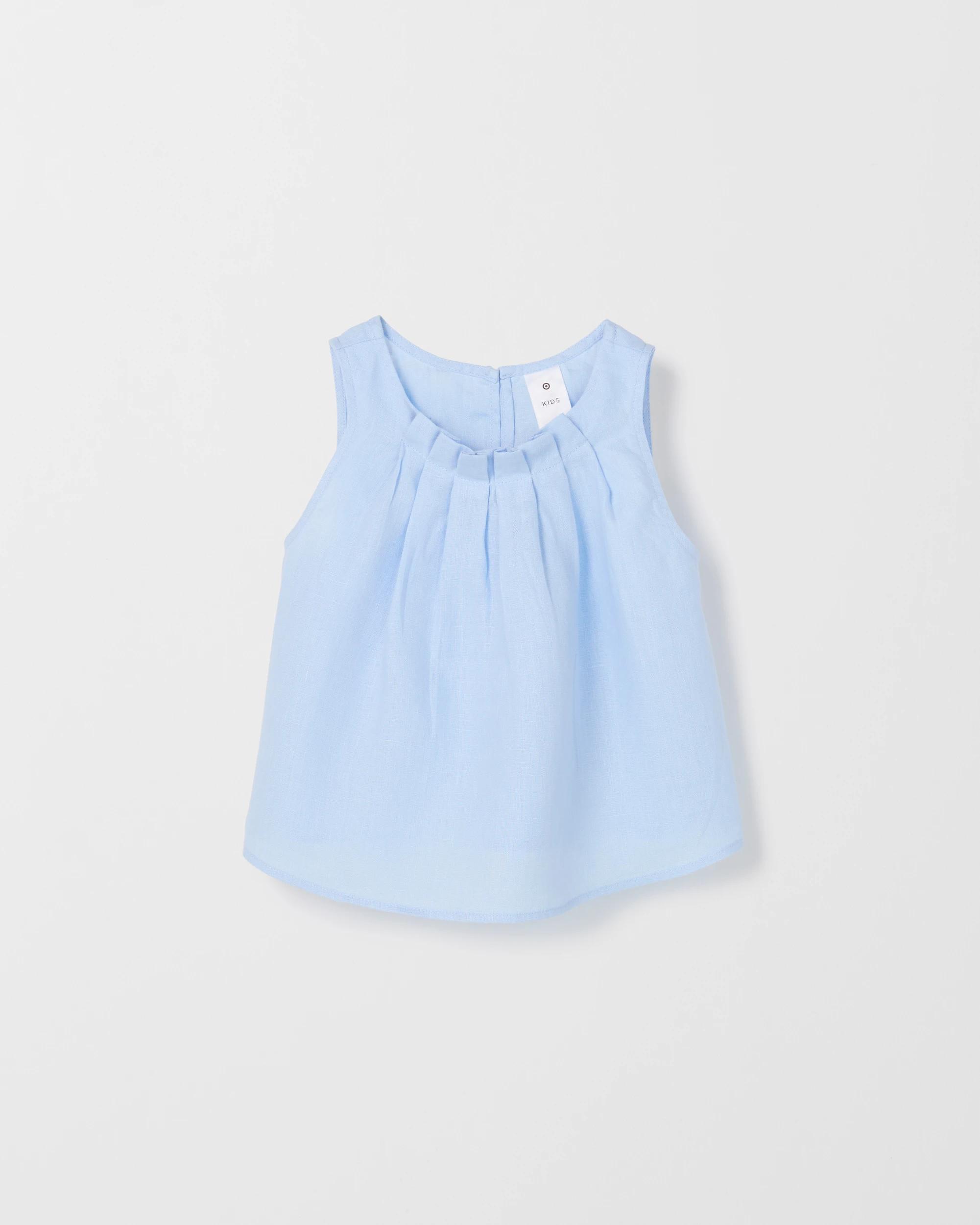5 Target Kids European Linen Co-ord Tank Top LIGHT BLUE, 5 of 6