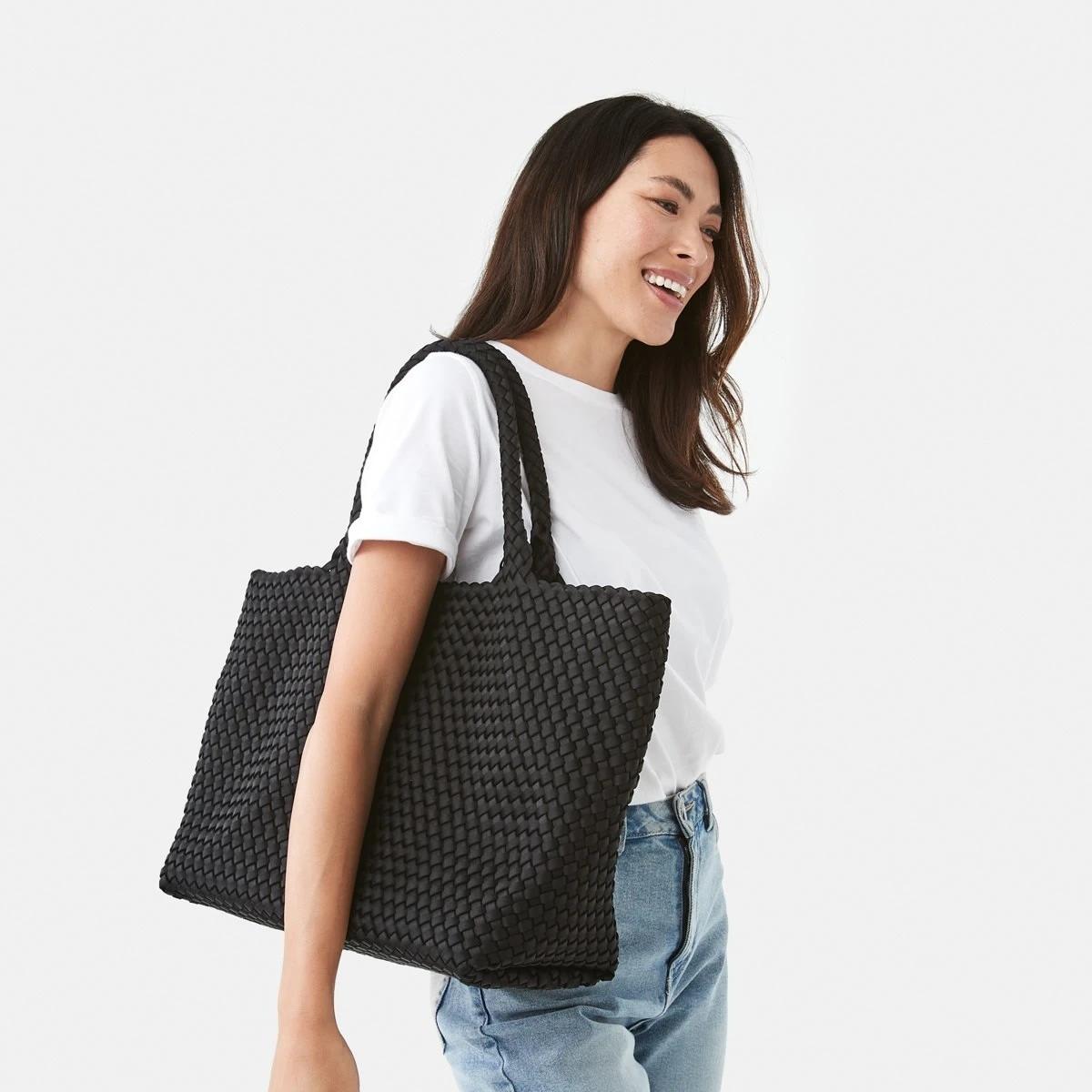 5 Weave Tote Bag BLACK, 5 of 5