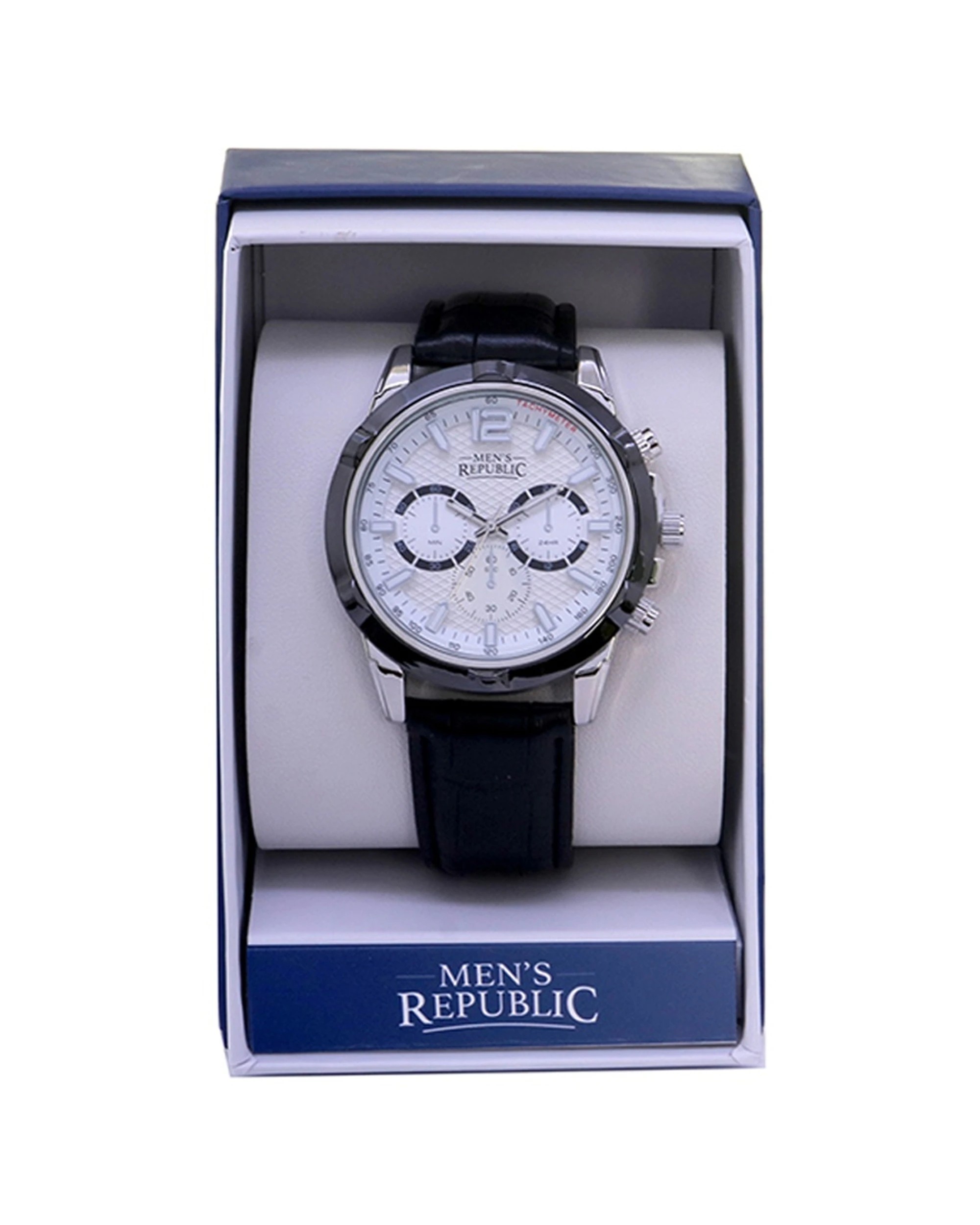 1 Men's Republic Watch Limited Series Leather Alloy Signature Series For Men 4.4cm - Silver, 1 of 3