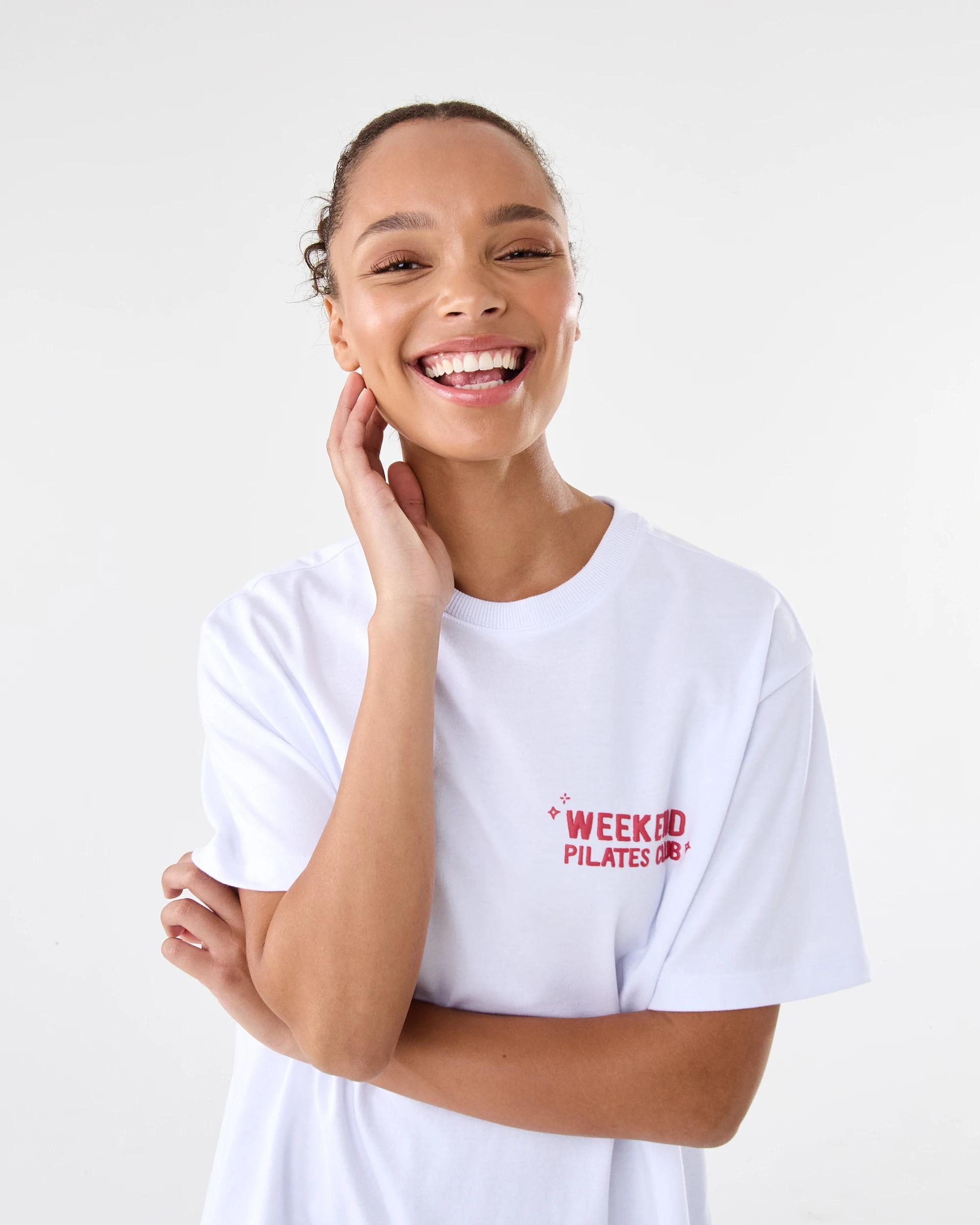 5 Active Womens Oversized Gym T-shirt White, 5 of 7