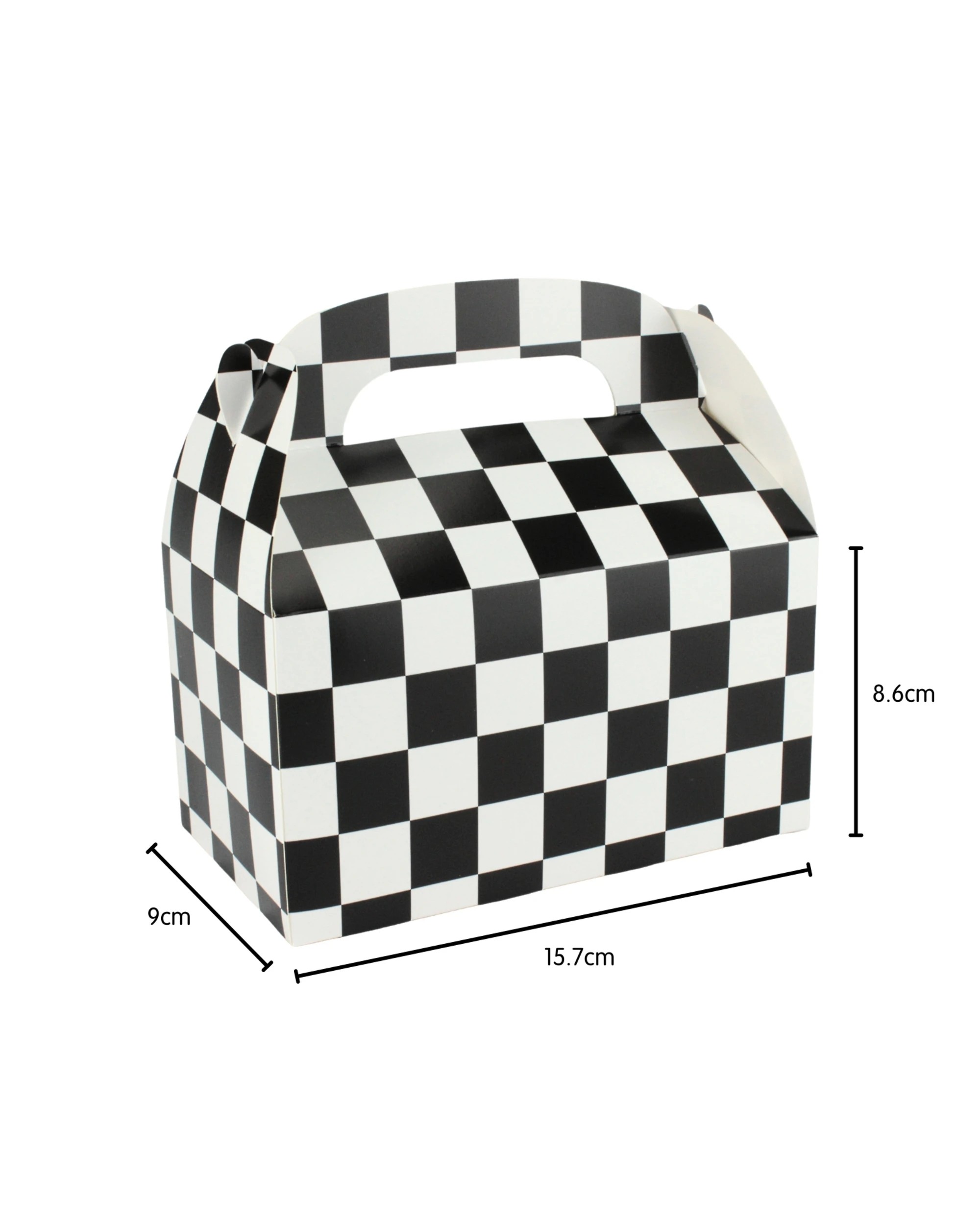 2 Partyrama Black and White Checkered Lolly/Treat Boxes Pack of 6, 2 of 3