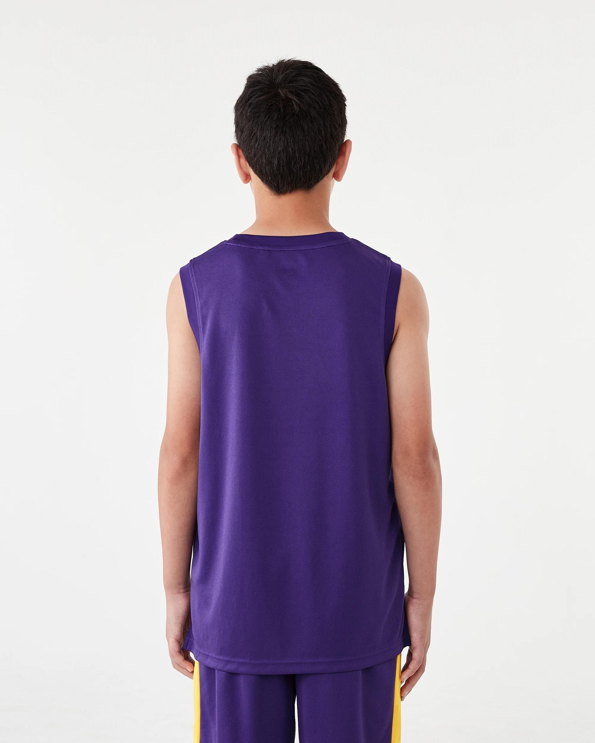3 Official NBA Kids Mesh Tank PURPLE LAKERS, 3 of 8