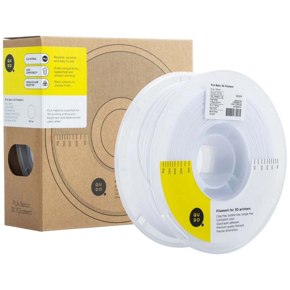 5 Qudo PLA 3D Filament White, 5 of 7