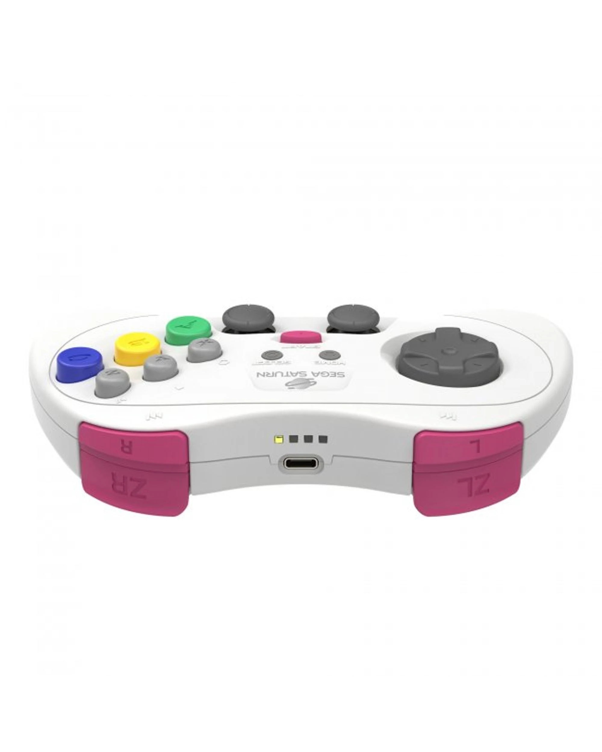 5 Retro-Bit Sega Saturn 2.4ghz Wireless Pro Controller for PC and Mac - White, 5 of 7