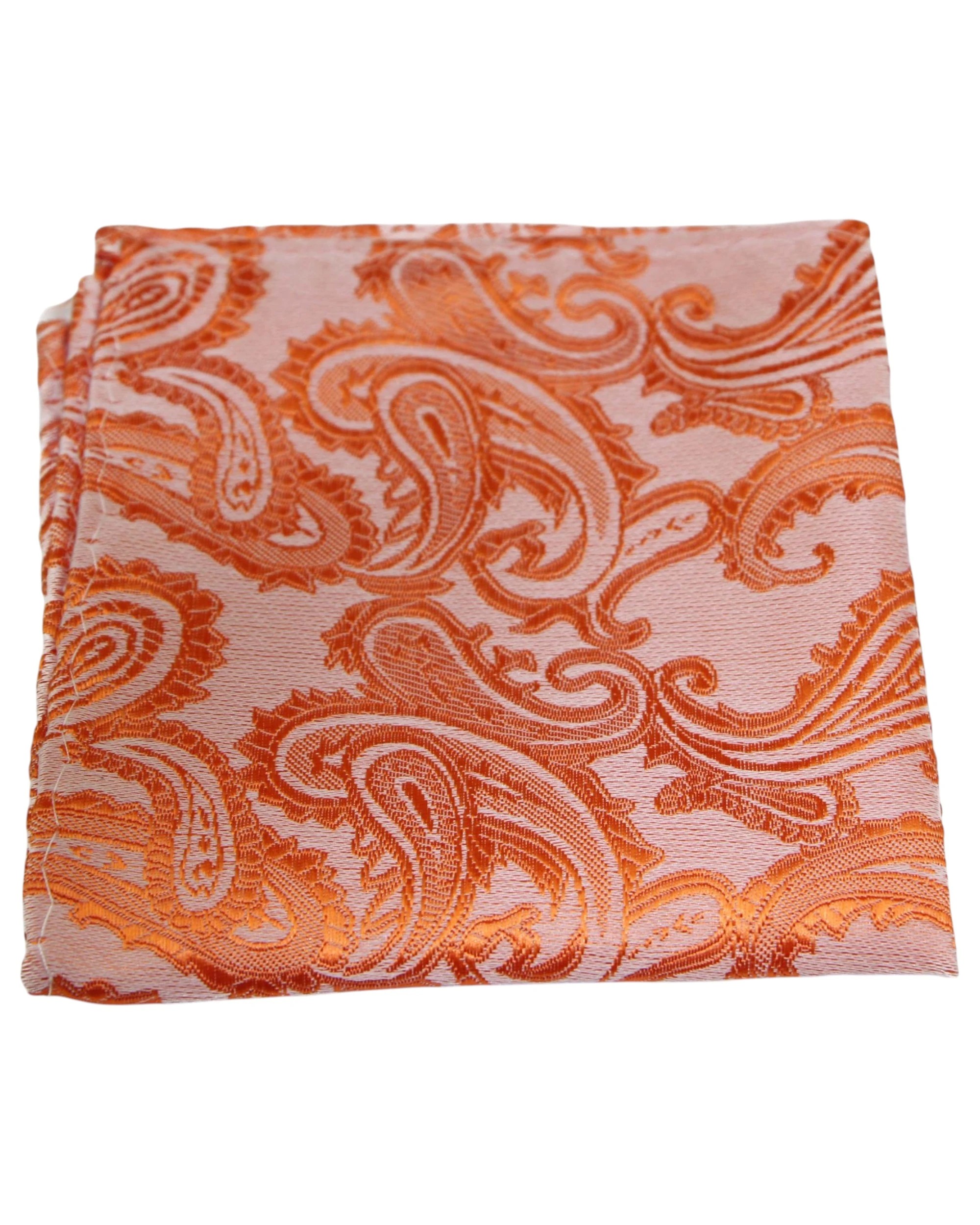 1 Zasel Mens Orange Paisley Pocket Square - Multi, 1 of 3