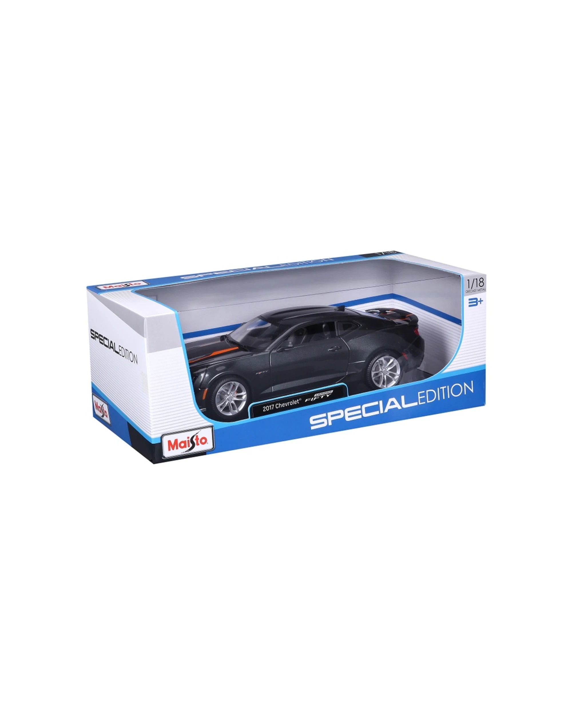 5 Maisto 2017 Chevrolet Camaro 50th Anniversary Model Car Replica - Grey, 5 of 8